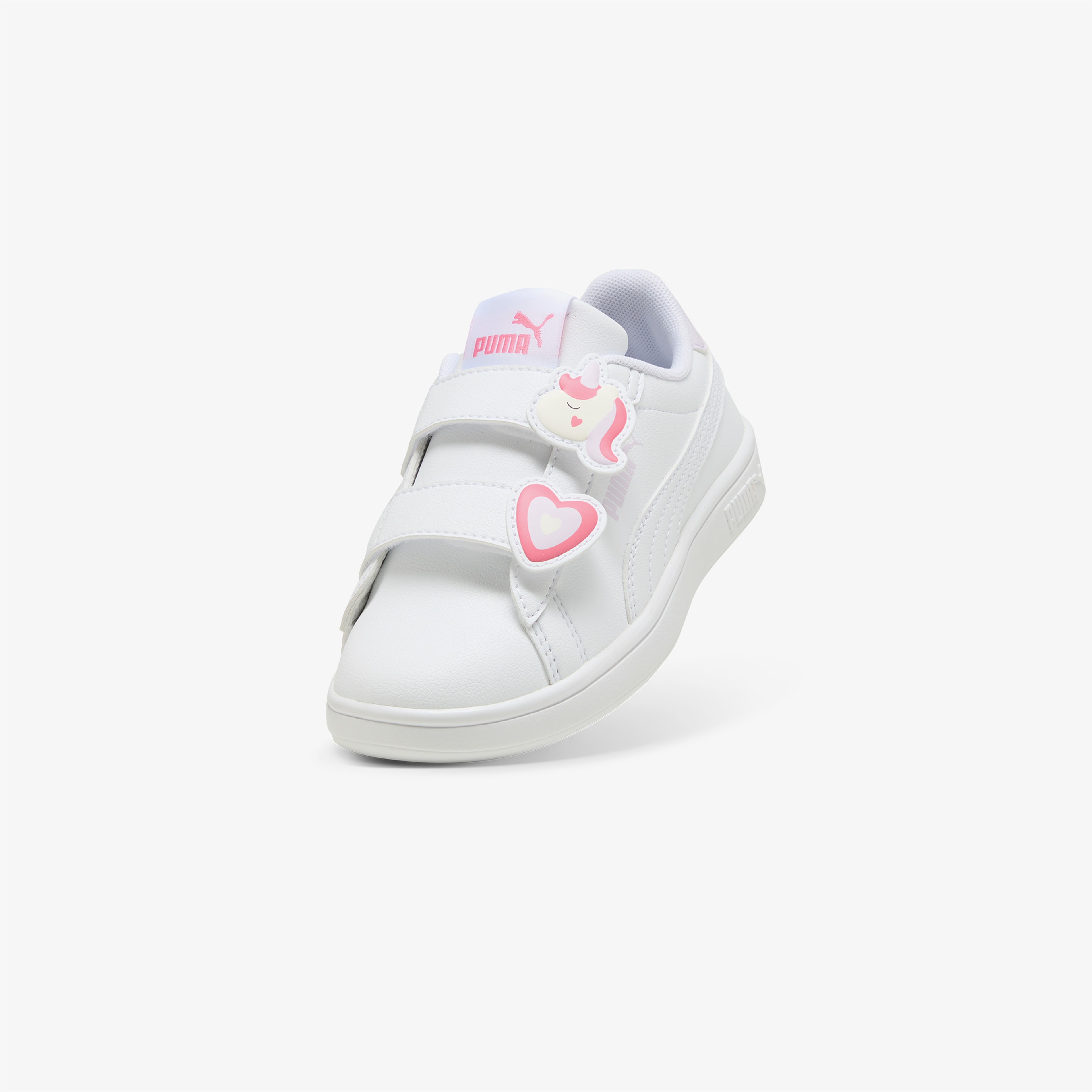 Puma Smash 3 0 Badges Kalp&Unicorn Figürlü Çocuk Beyaz Spor Ayakkabı
