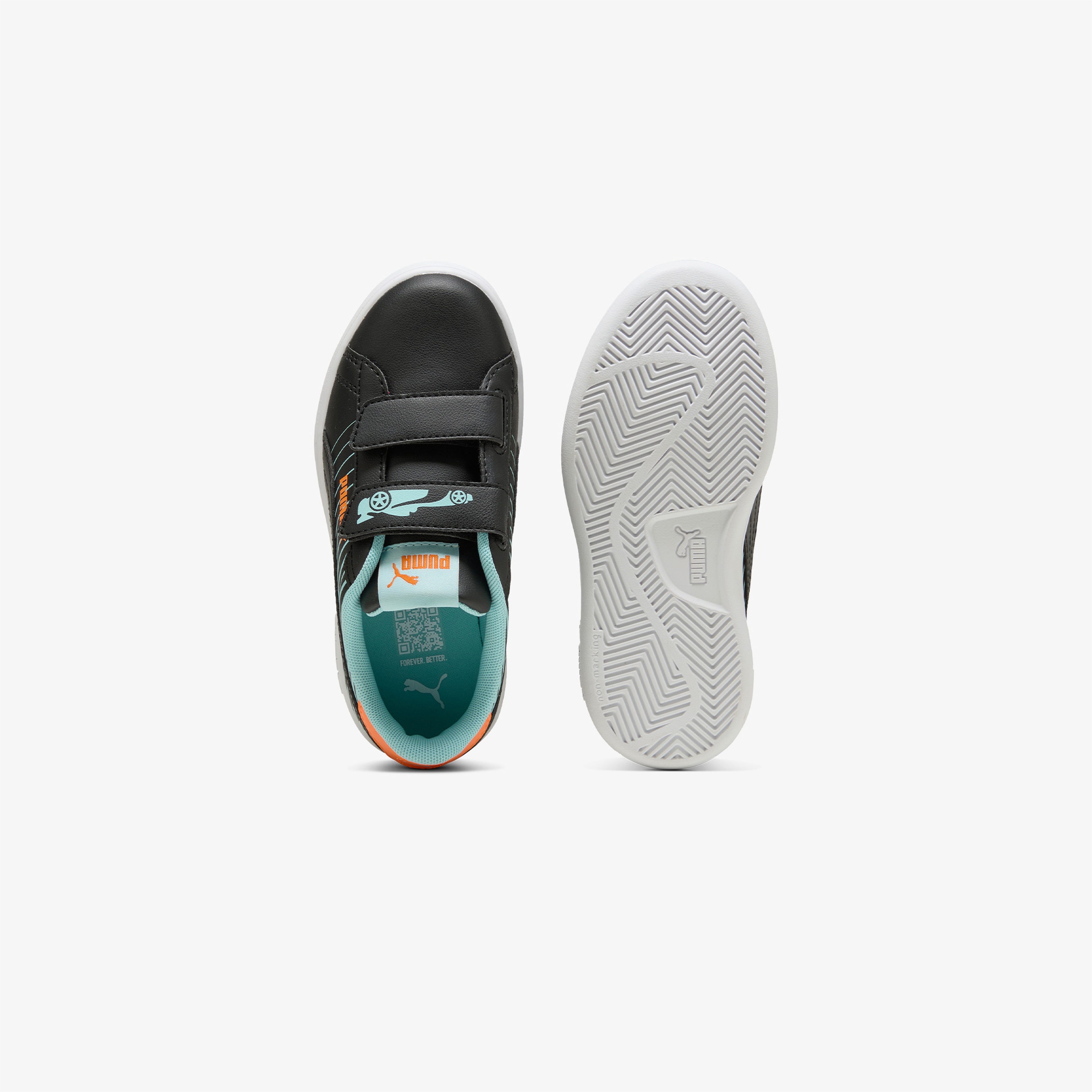 Puma Smash 3.0 Poised 2 Race Çocuk Siyah Spor Ayakkabı