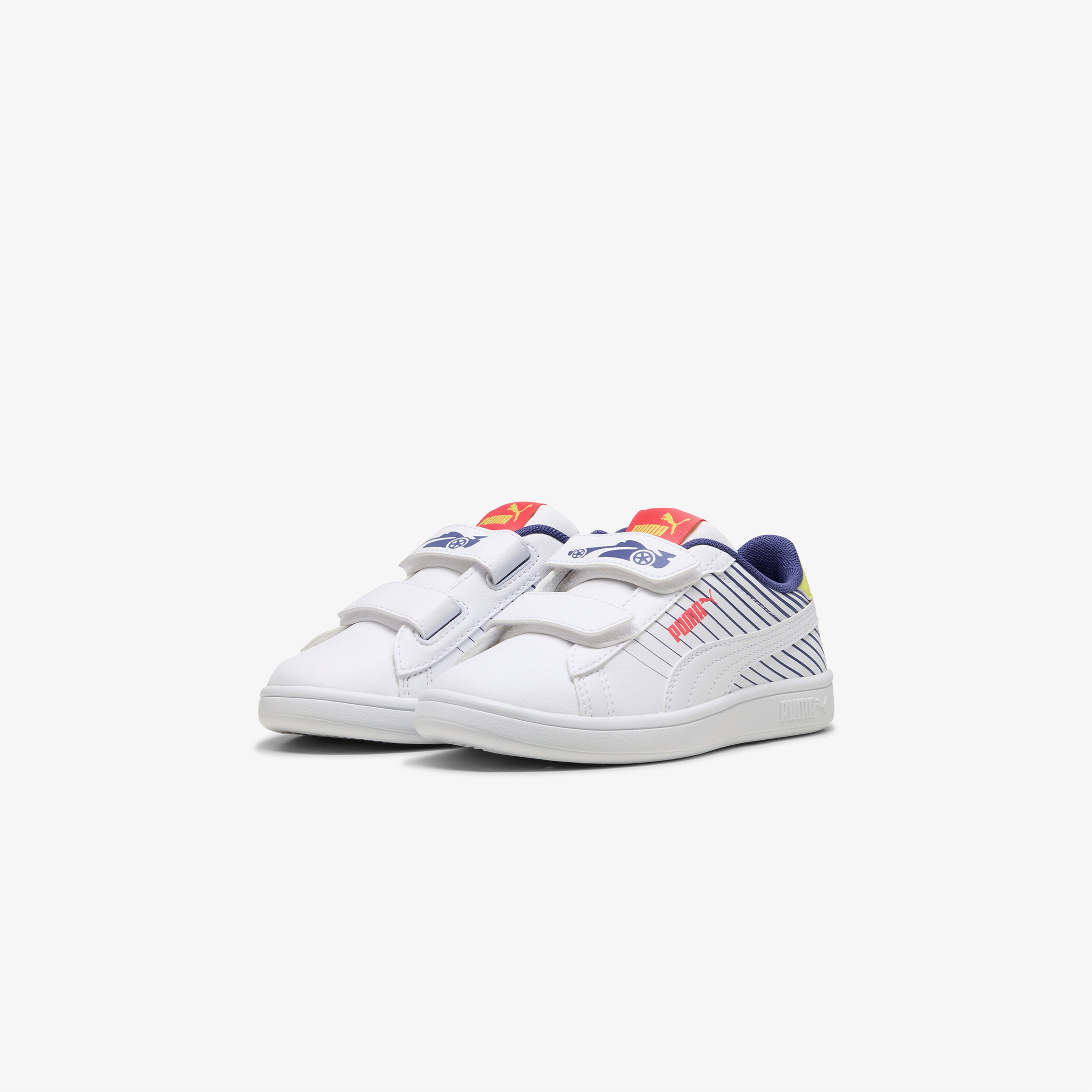 Puma Smash 3.0 Poised 2 Race Çocuk Beyaz Spor Ayakkabı