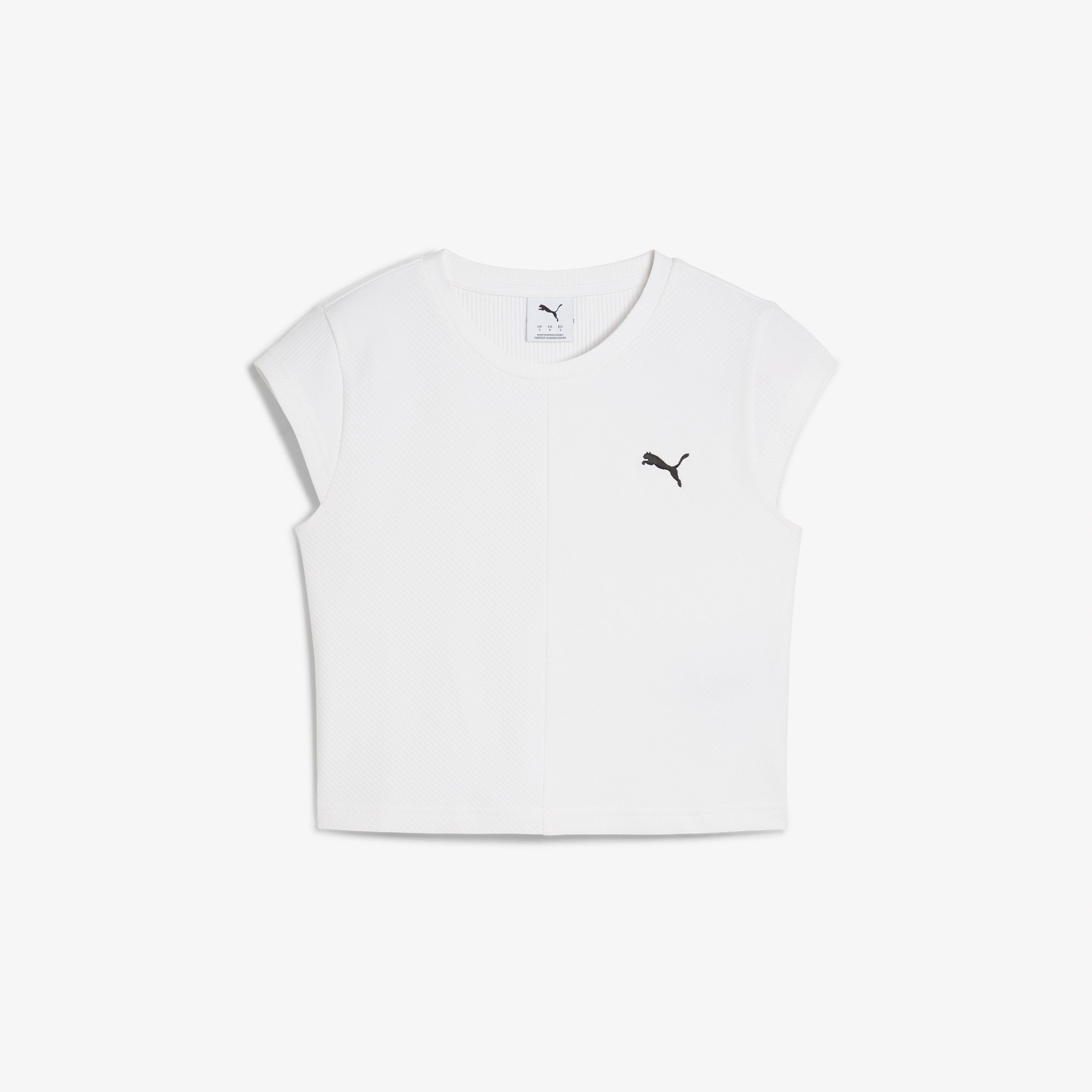 Puma Wardrobe Ess Ribbed Baby Kadın Beyaz T-Shirt