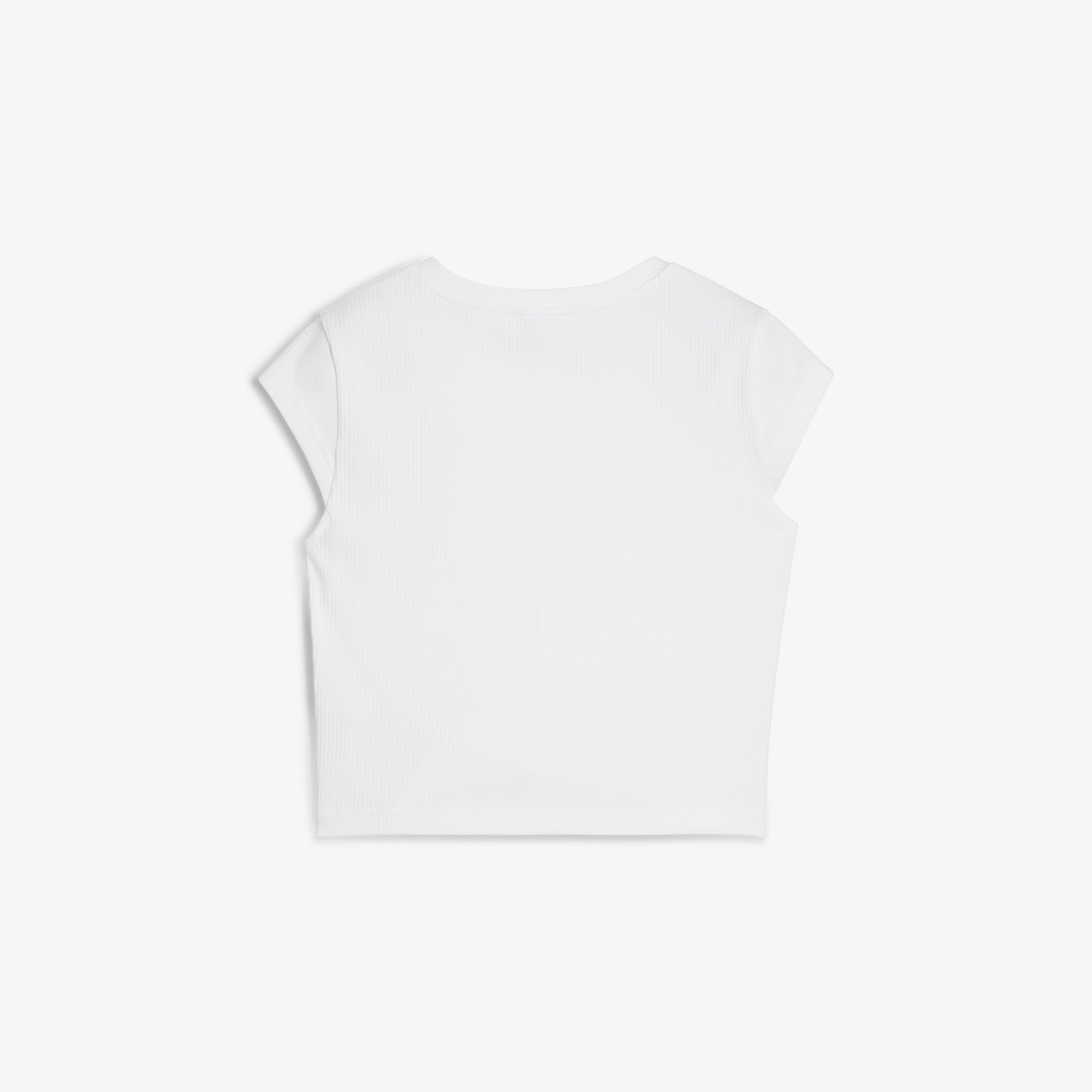 Puma Wardrobe Ess Ribbed Baby Kadın Beyaz T-Shirt