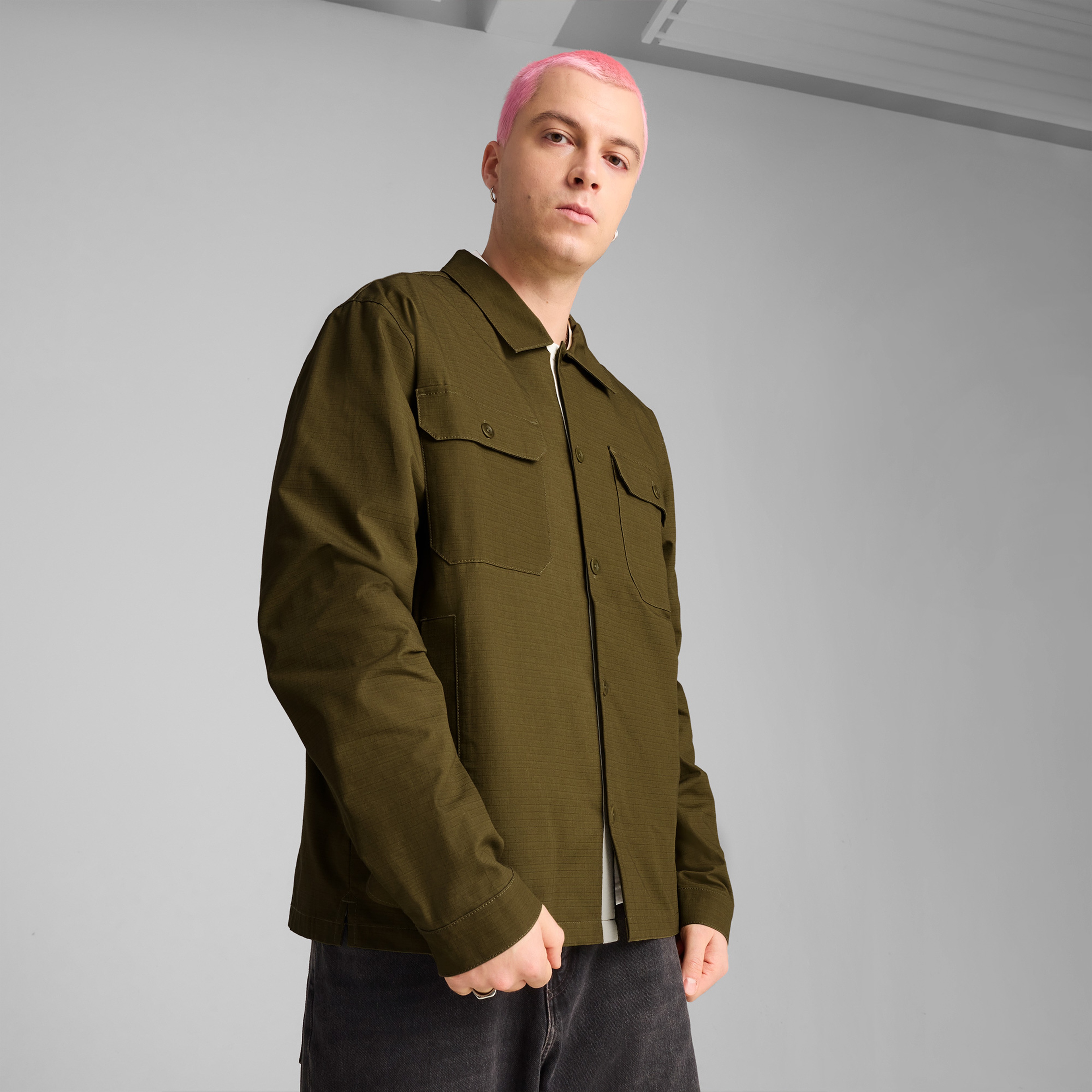 Puma Mmq Ripstop Over Erkek Haki Ceket