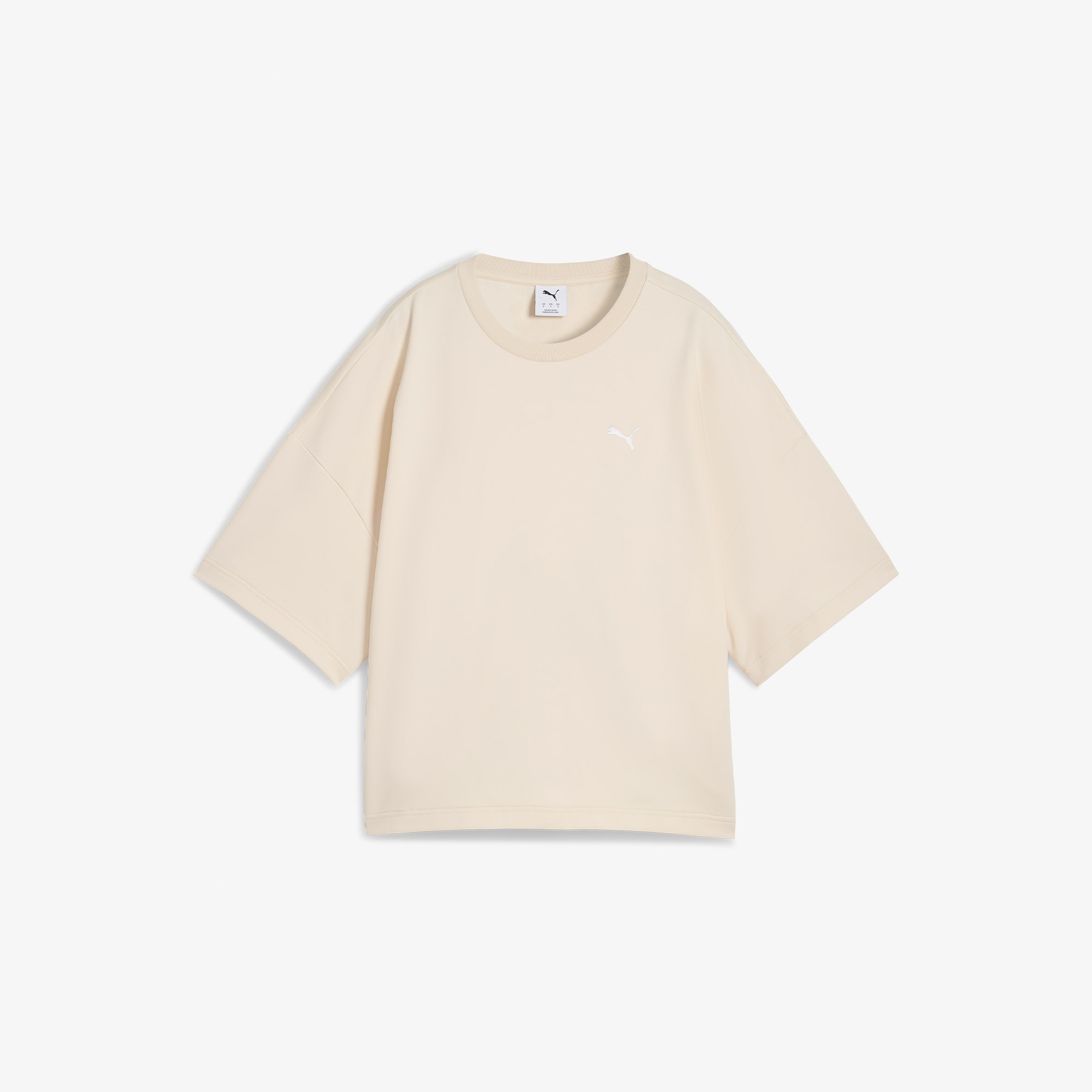 Puma Wardrobe Ess Relaxed Kadın Krem T-Shirt