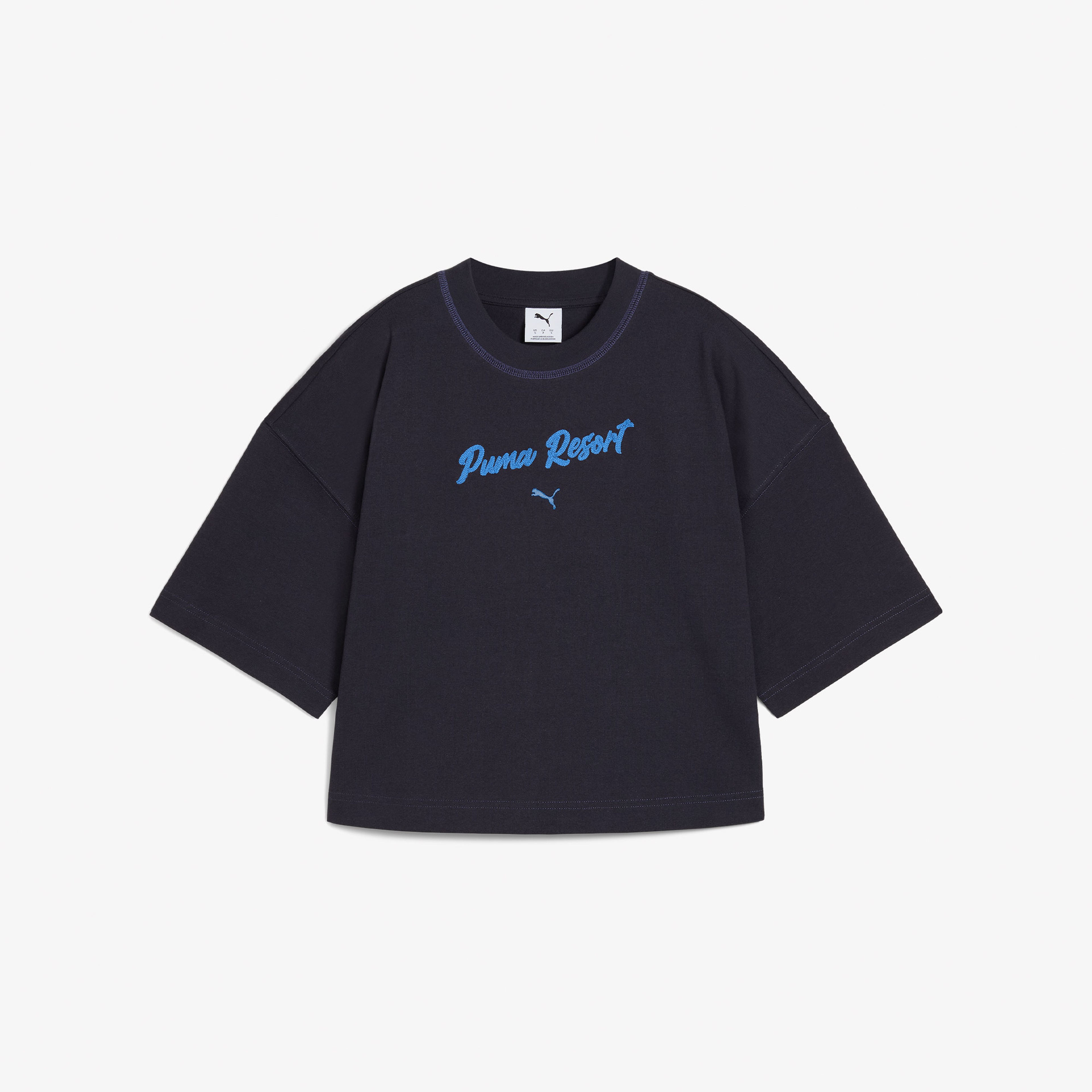 Puma Premium Ess Graphic Kadın Lacivert T-Shirt