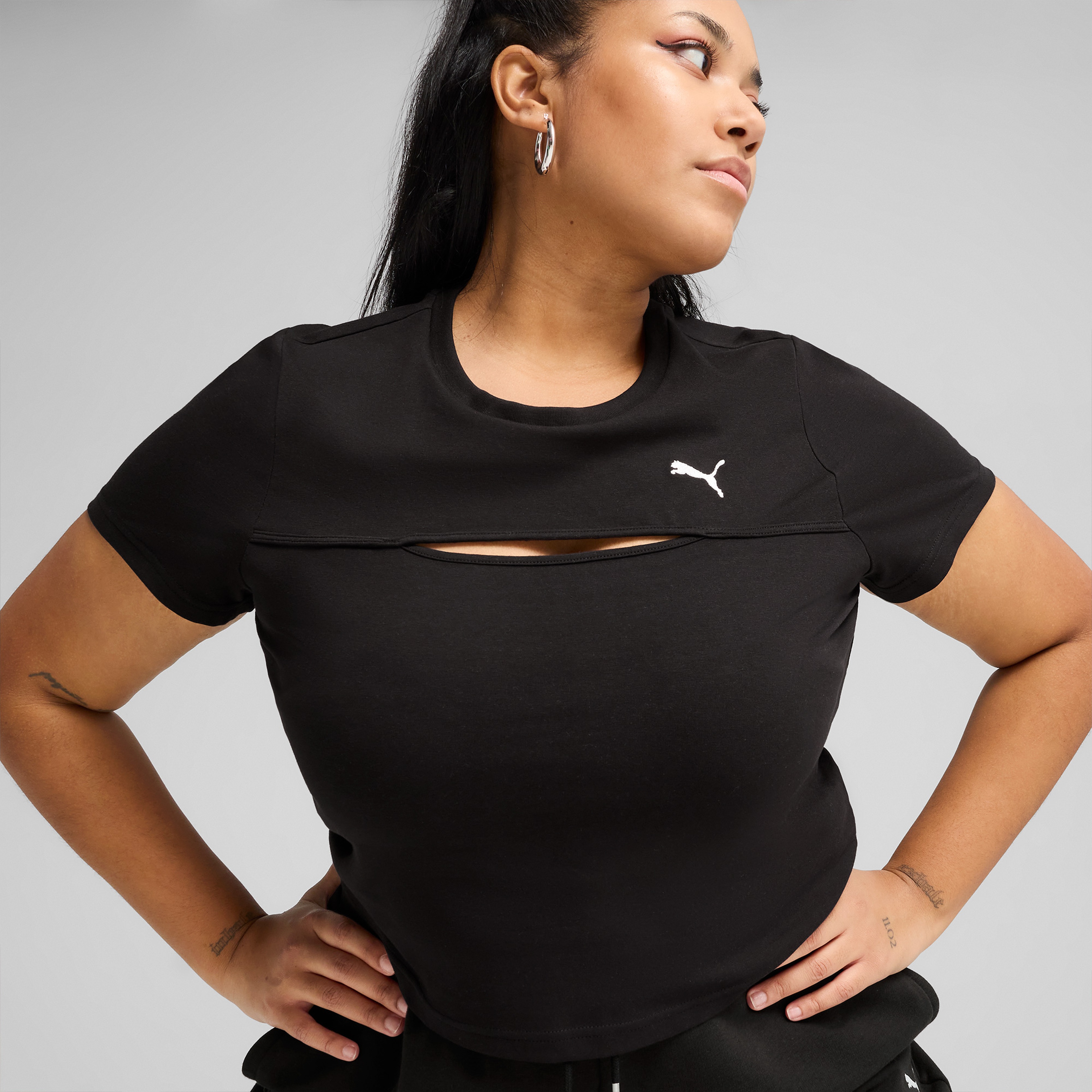 Puma Wardrobe Ess Baby Kadın Siyah T-Shirt