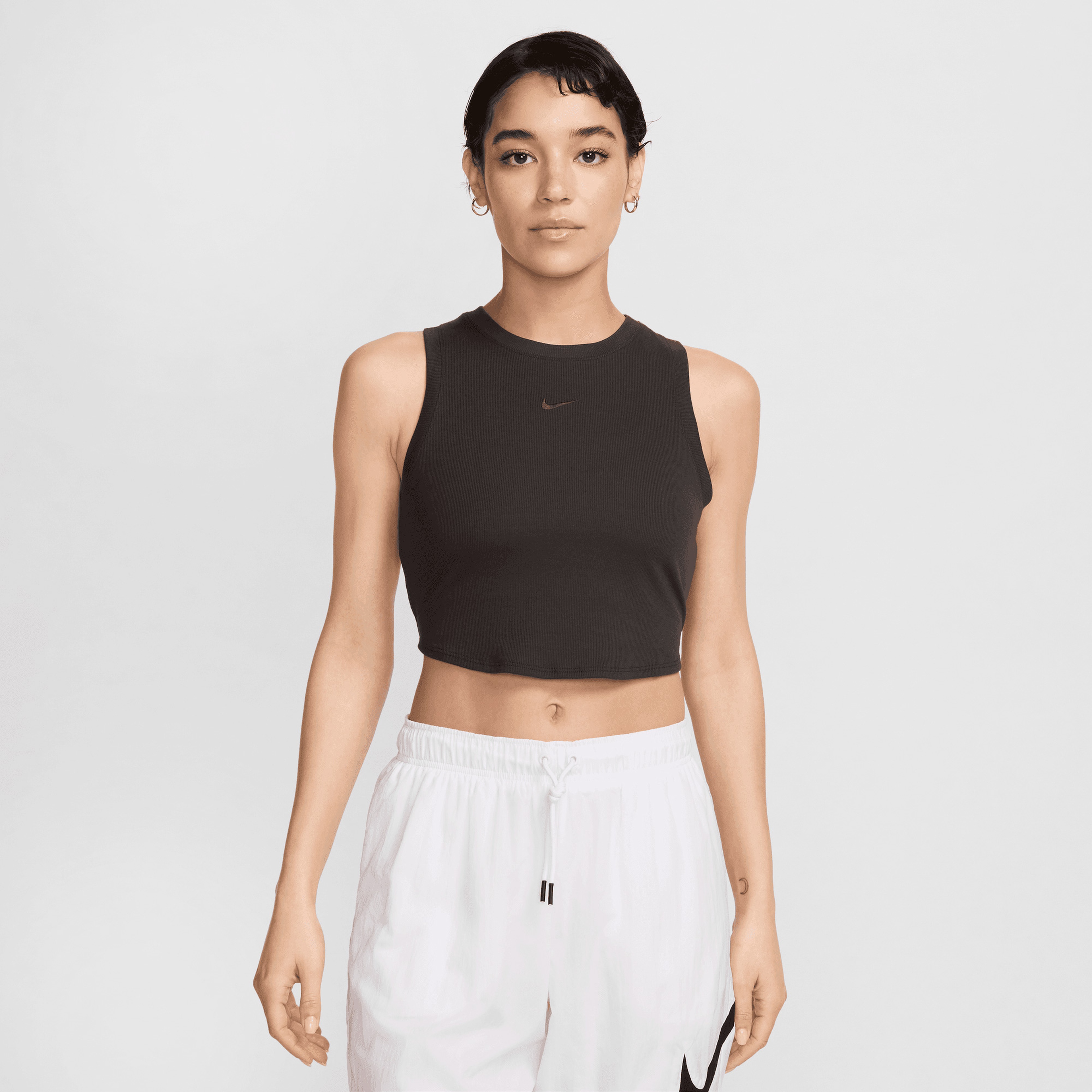 Nike Sportswear Essentials Cropped Kadın Kahverengi Atlet