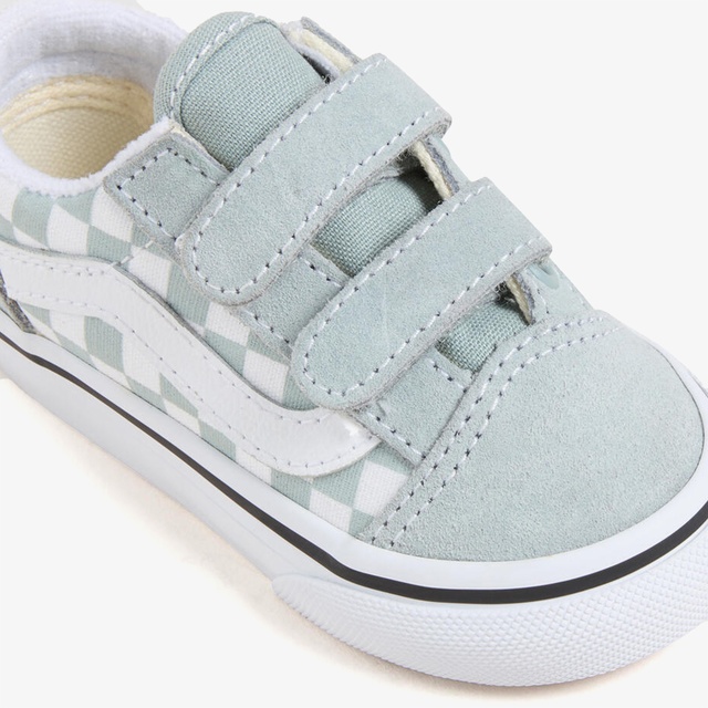 Vans Yeşil Vans Old Skool V Checkerboard Bebek Sneaker
