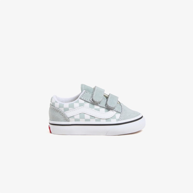 Vans Yeşil Vans Old Skool V Checkerboard Bebek Sneaker