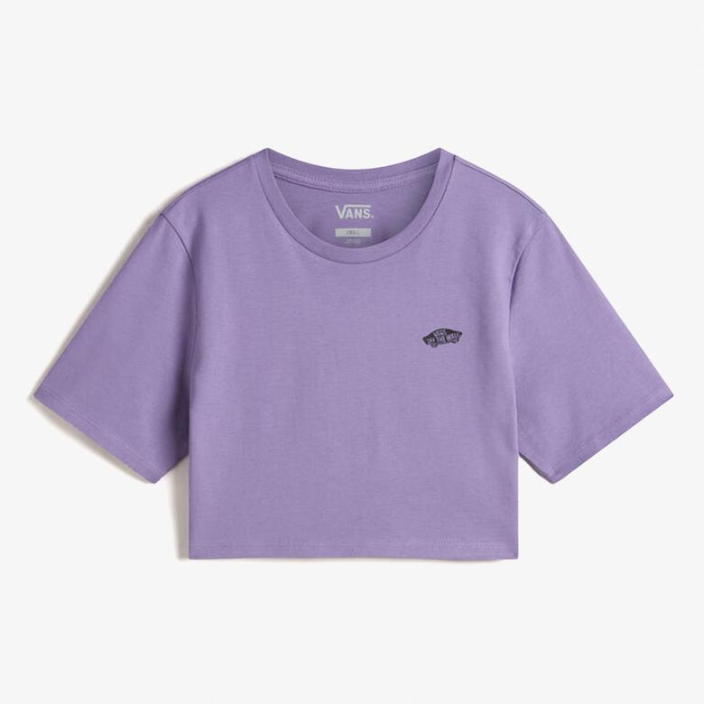 Vans W Style 76 ii Crew Crop Ss Kadın Mor T-Shirt
