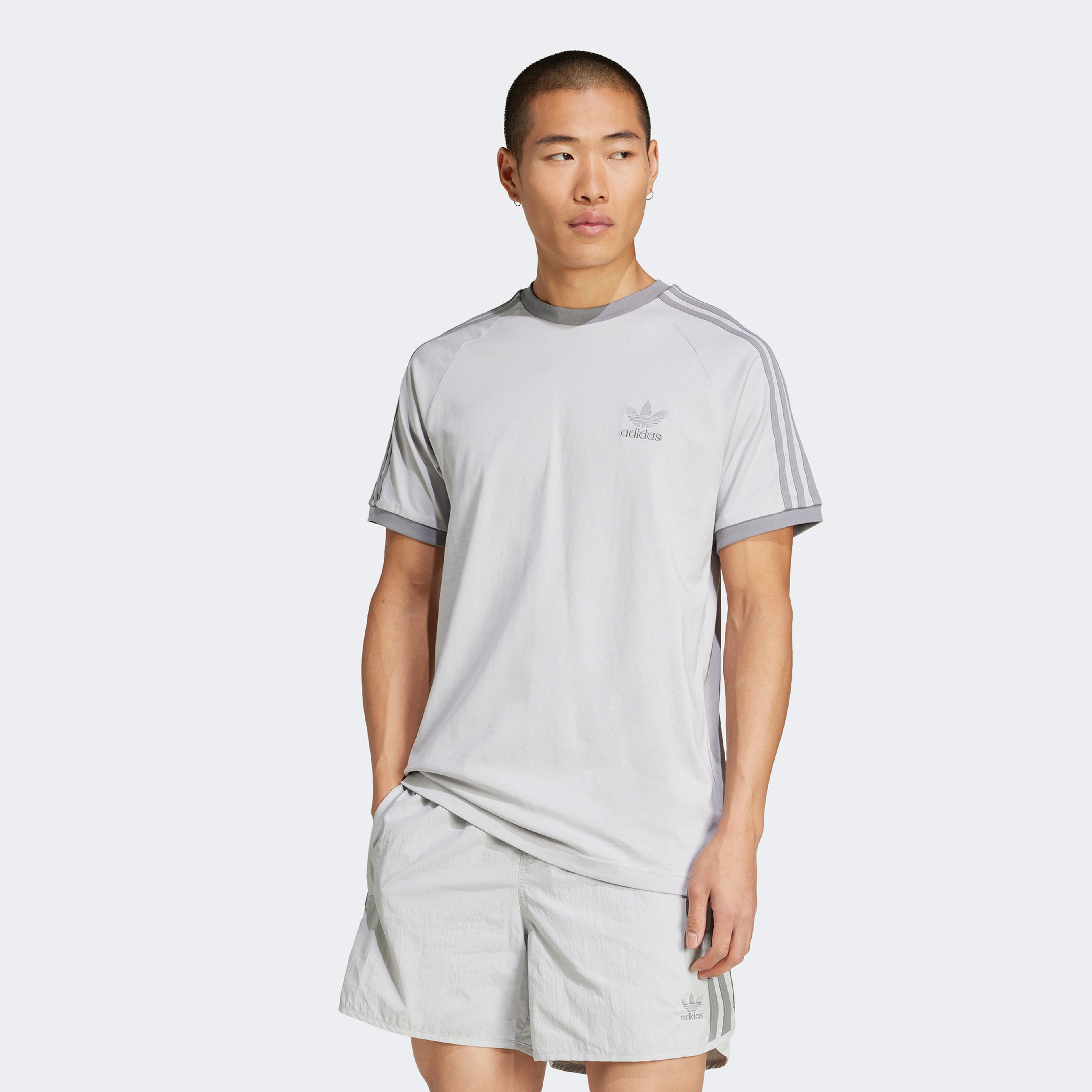 adidas Originals 3-Stripes Gri Erkek T-Shirt