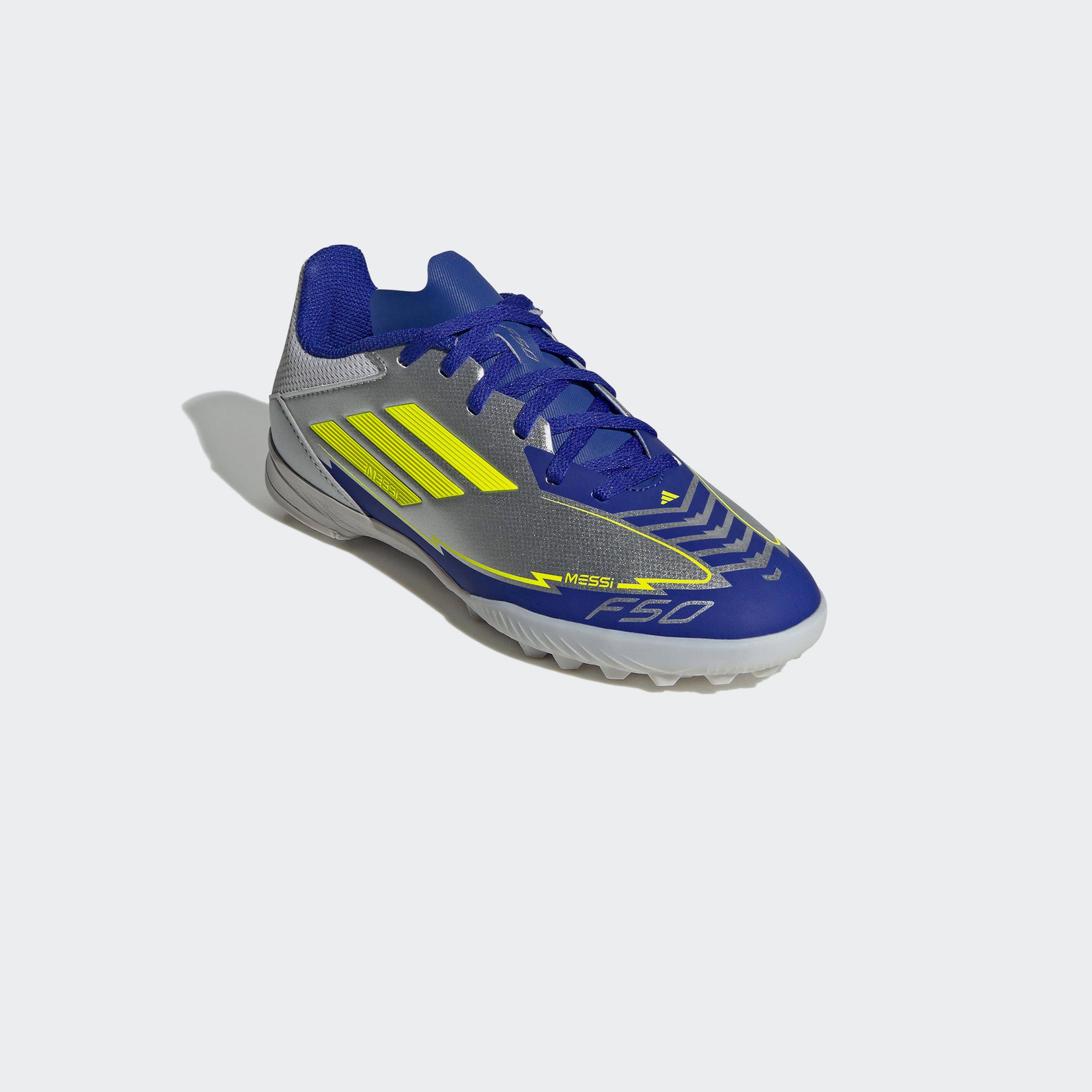 adidas F50 League Messi Çocuk Gri Çim Saha Krampon