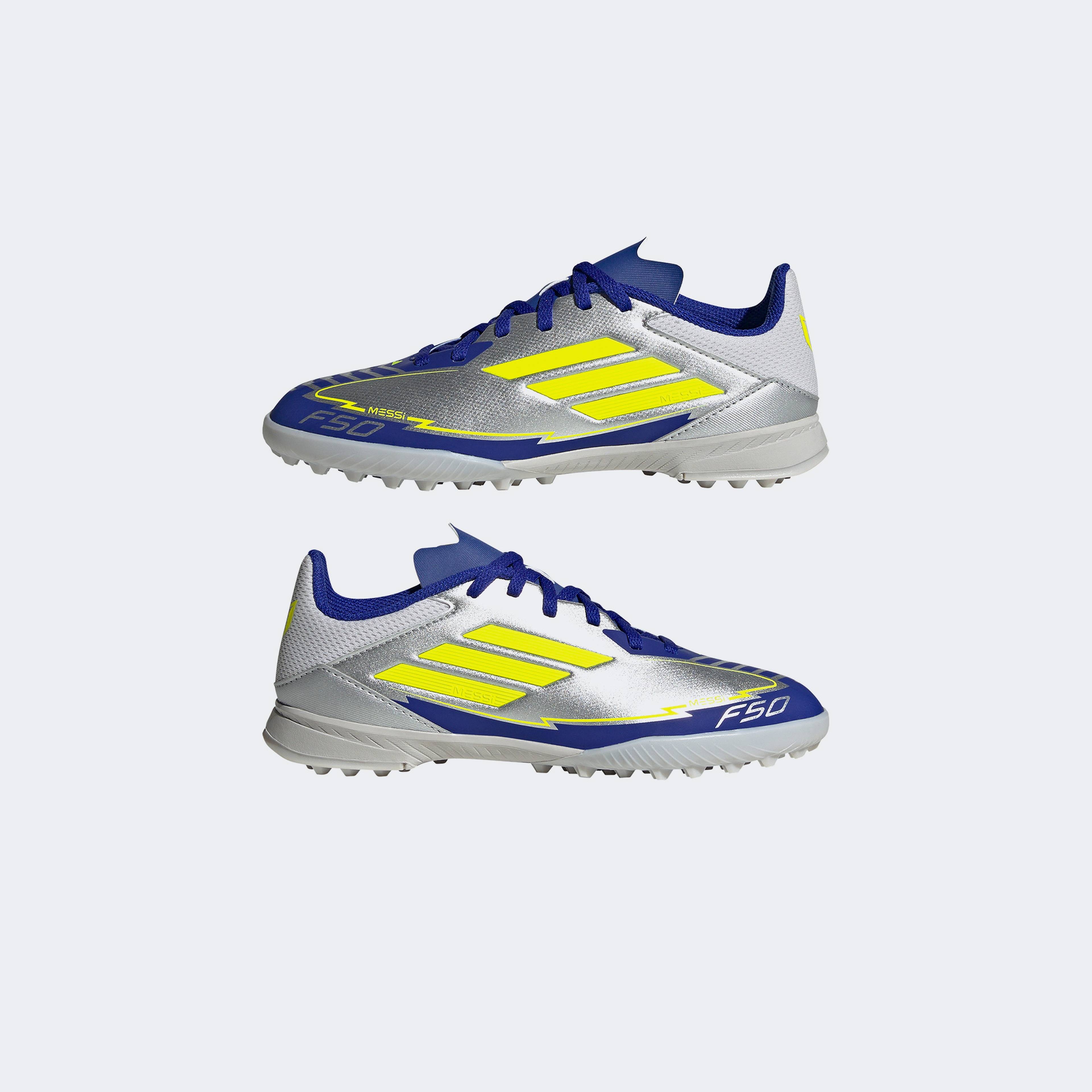 adidas F50 League Messi Çocuk Gri Çim Saha Krampon