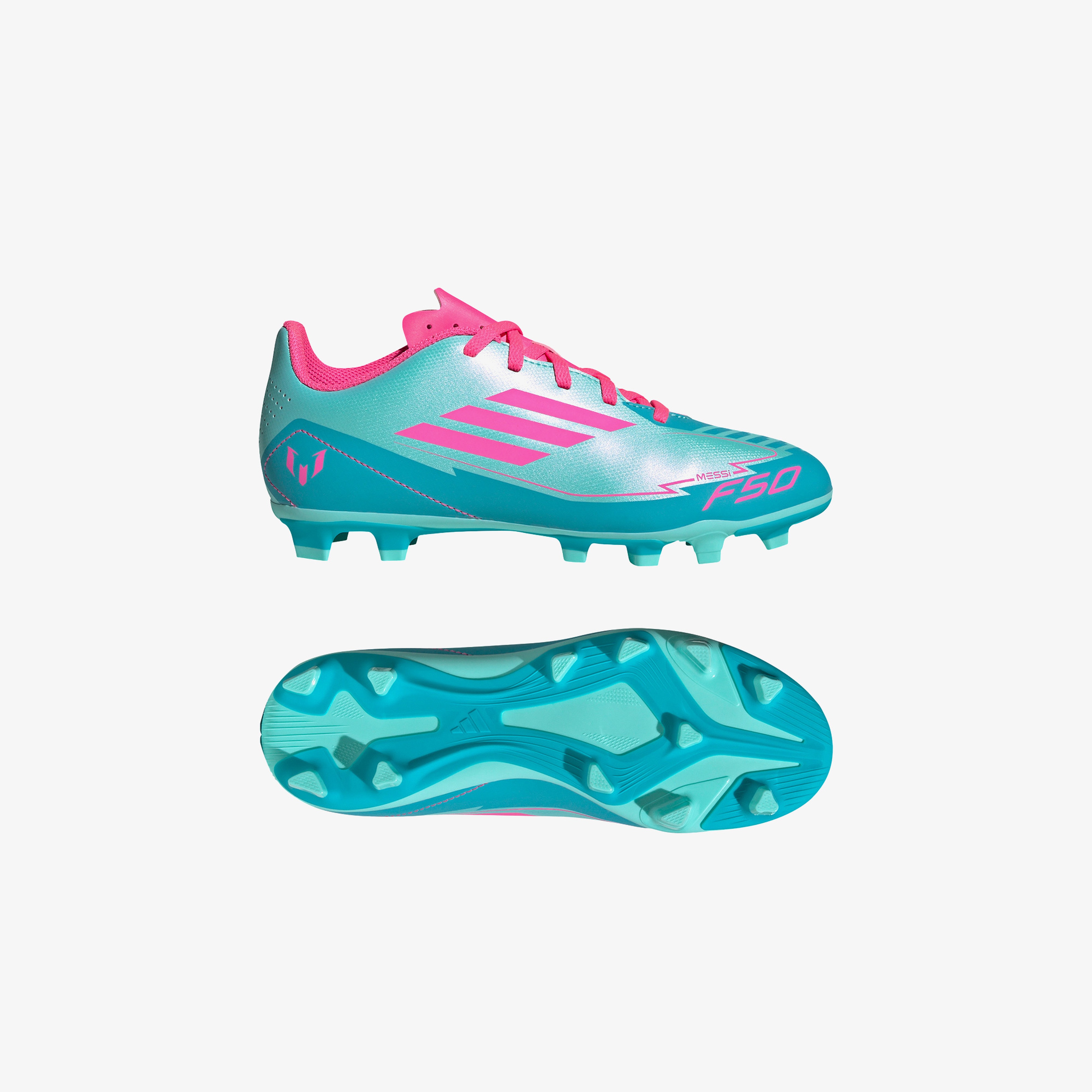 adidas F50 Leagues FG/MG J Messi Çocuk Mavi Krampon