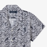 Nautica Erkek Çocuk Beyaz Classic Fit Desenli Gömlek