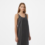 Nautica Kadın Siyah Regular Fit Çizgili Elbise