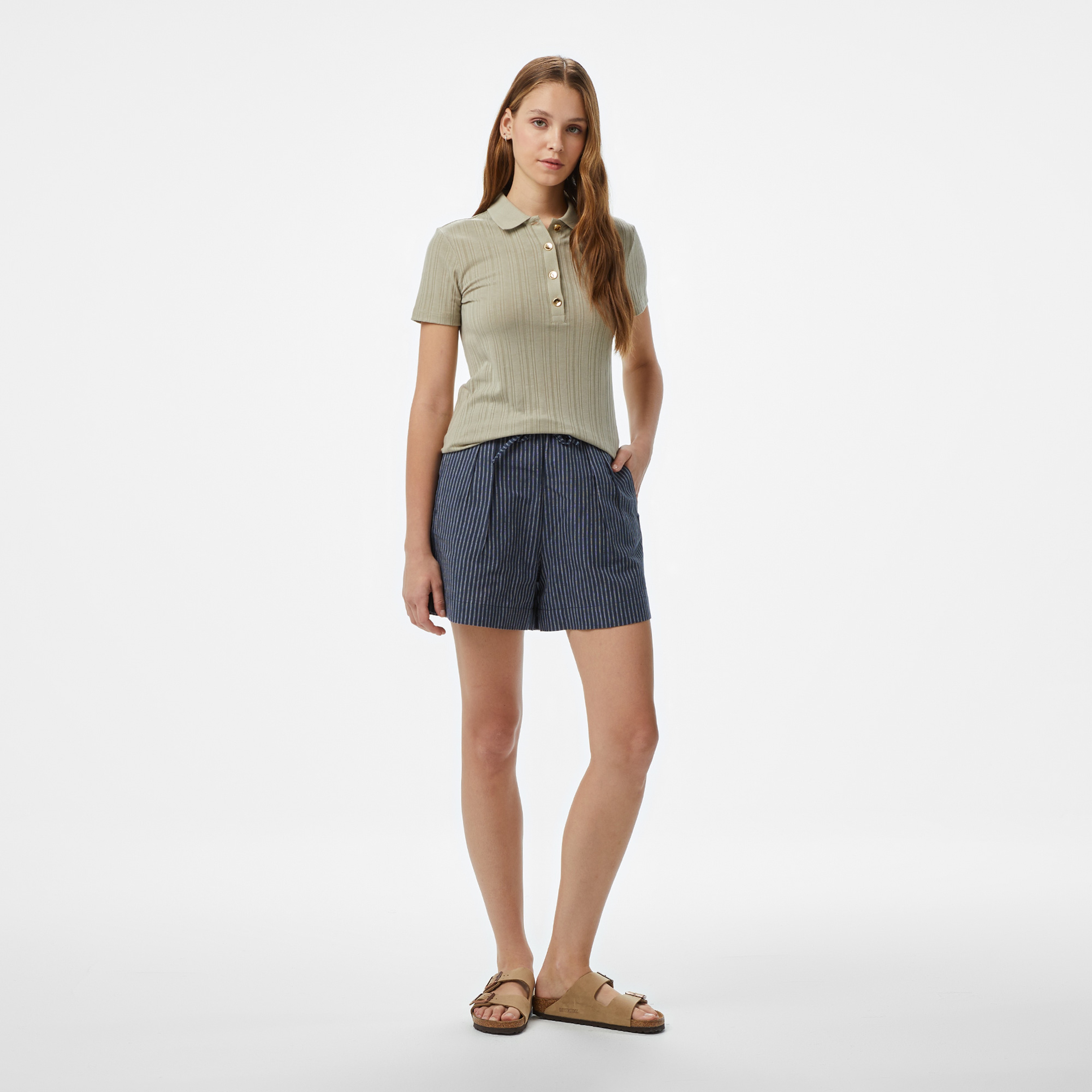 Nautica Kadın Yeşil Regular Fit Polo