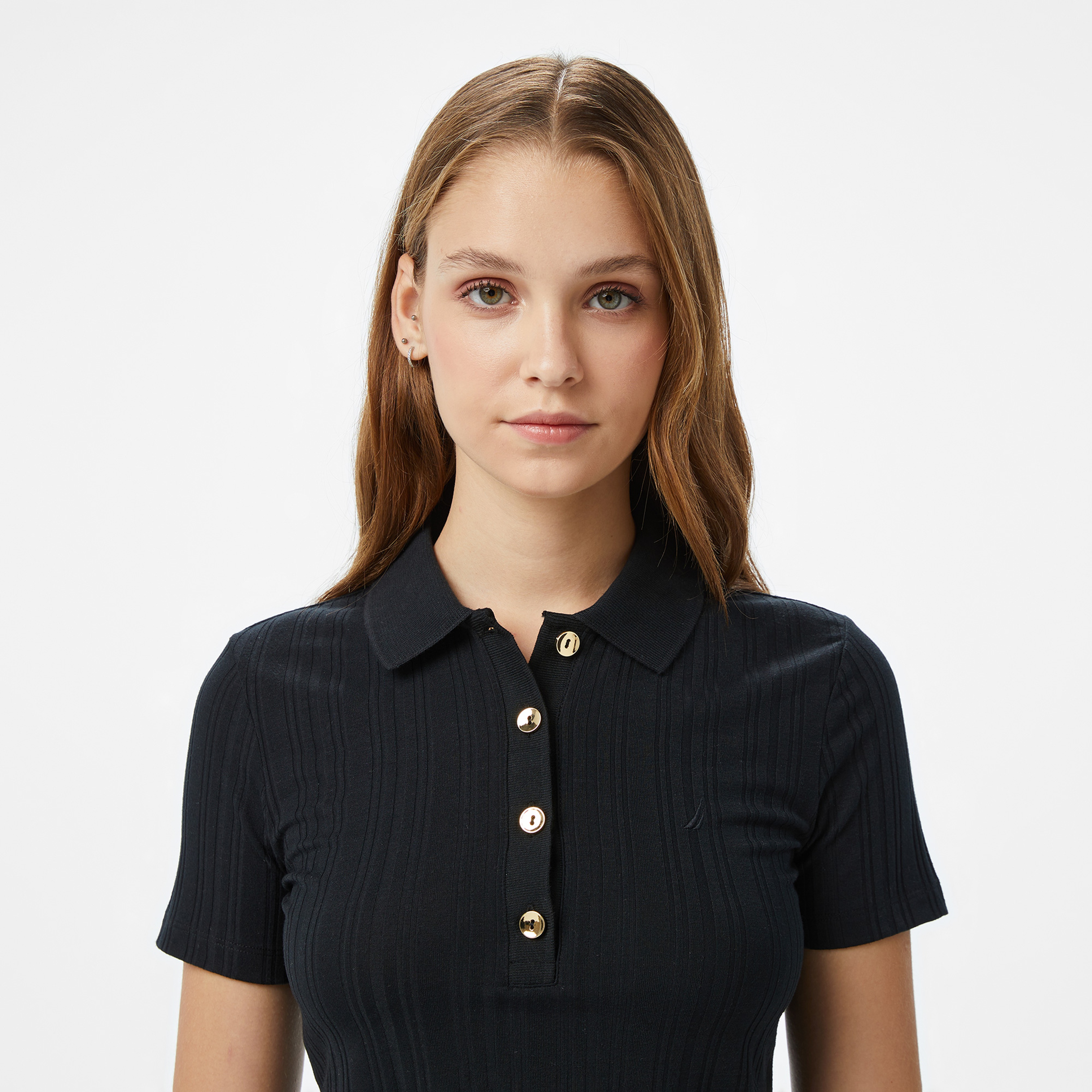 Nautica Kadın Siyah Regular Fit Polo