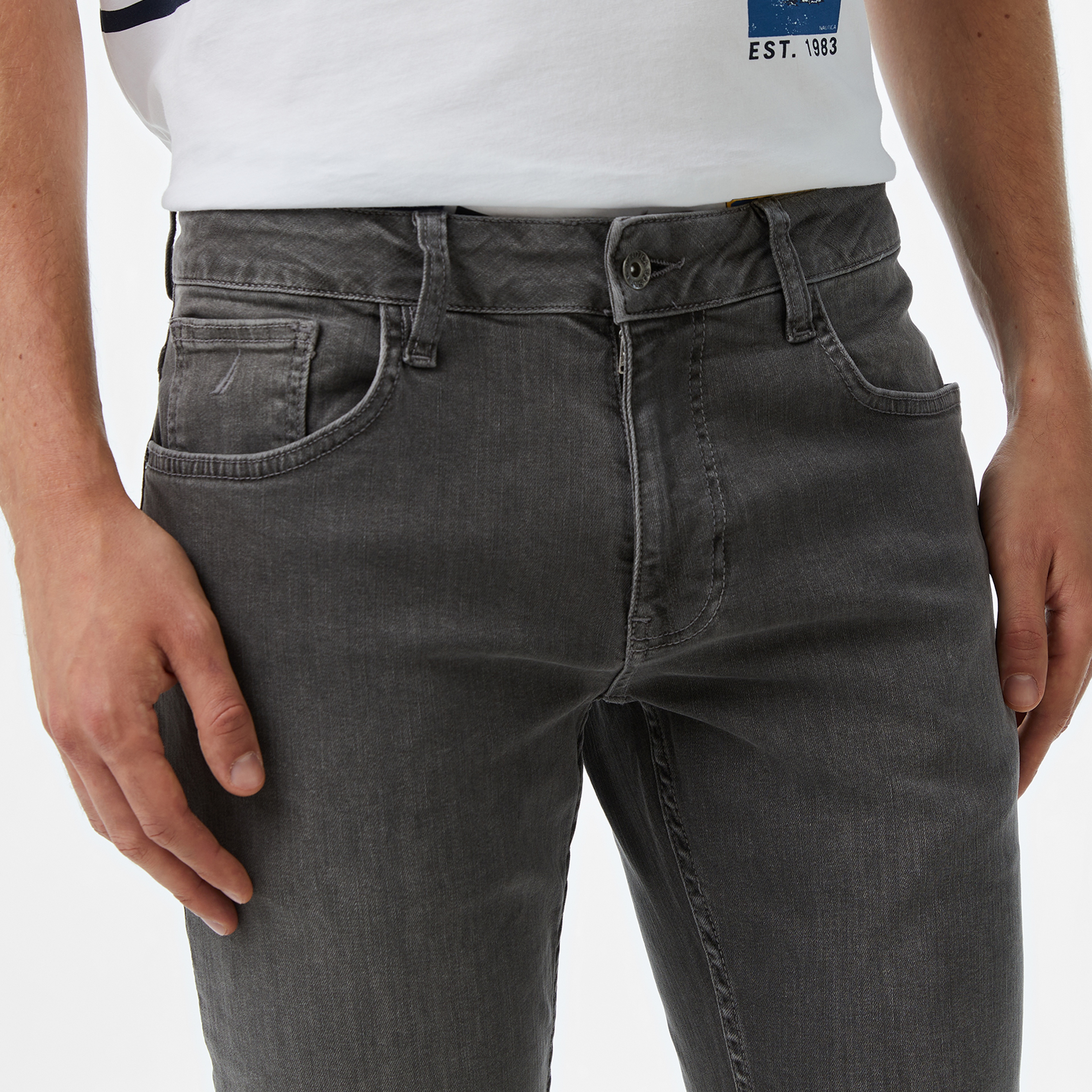 Nautica Erkek Gri Slim Fit Pantolon