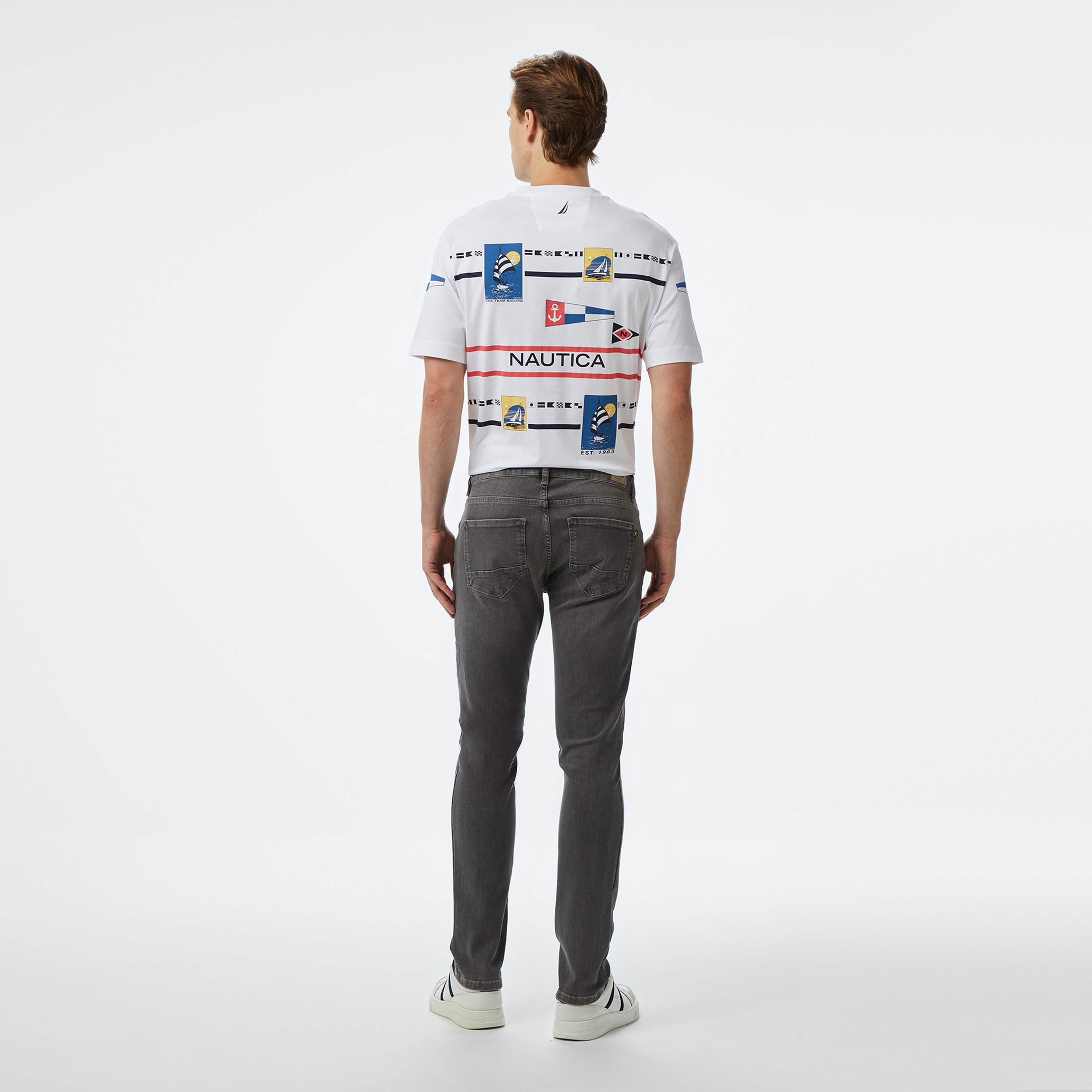 Nautica Erkek Gri Slim Fit Pantolon