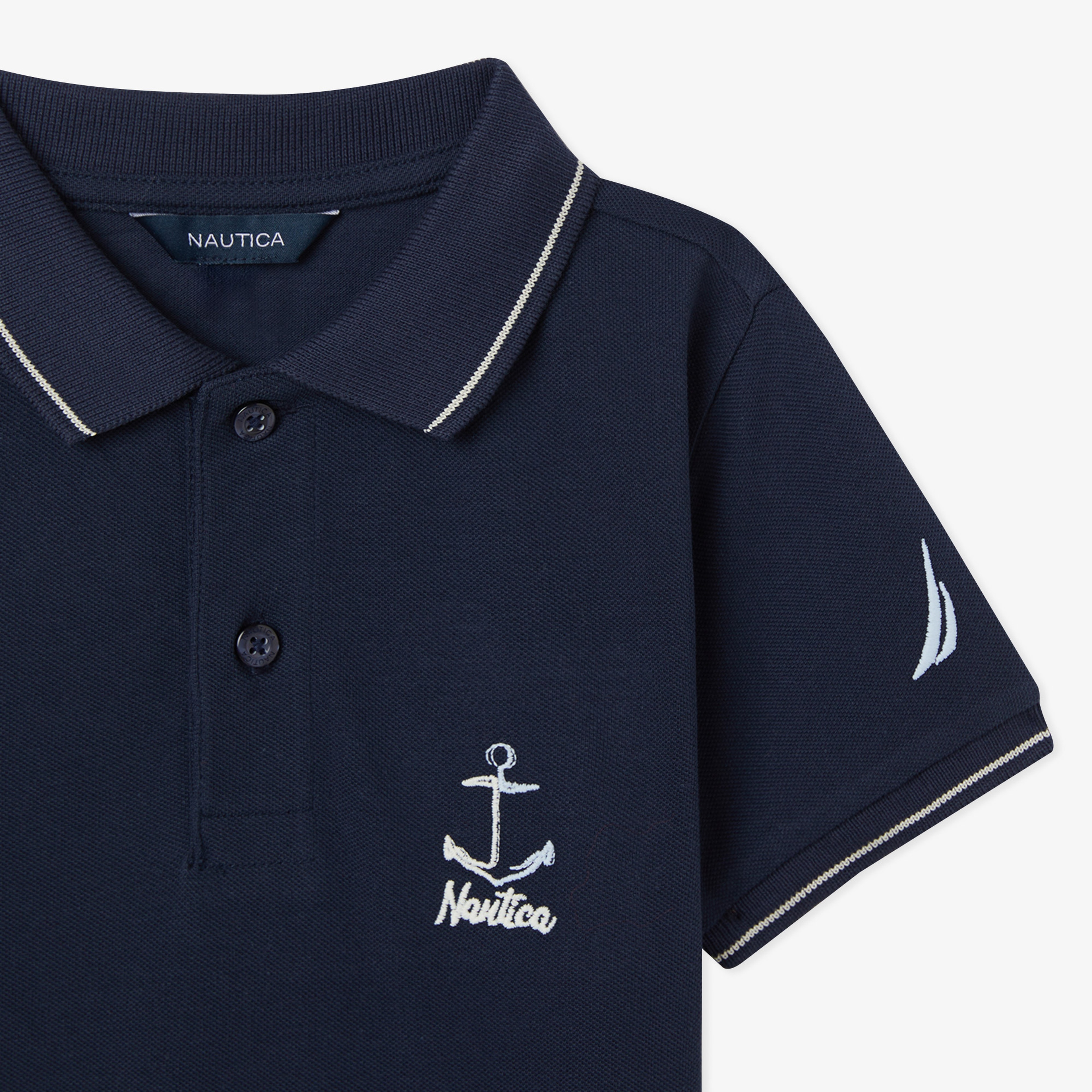 Nautica Erkek Çocuk Lacivert Regular Fit Baskılı Polo