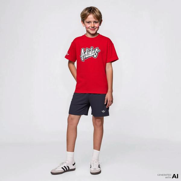 adidas Originals Çocuk Kırmızı/Siyah Şort Takım