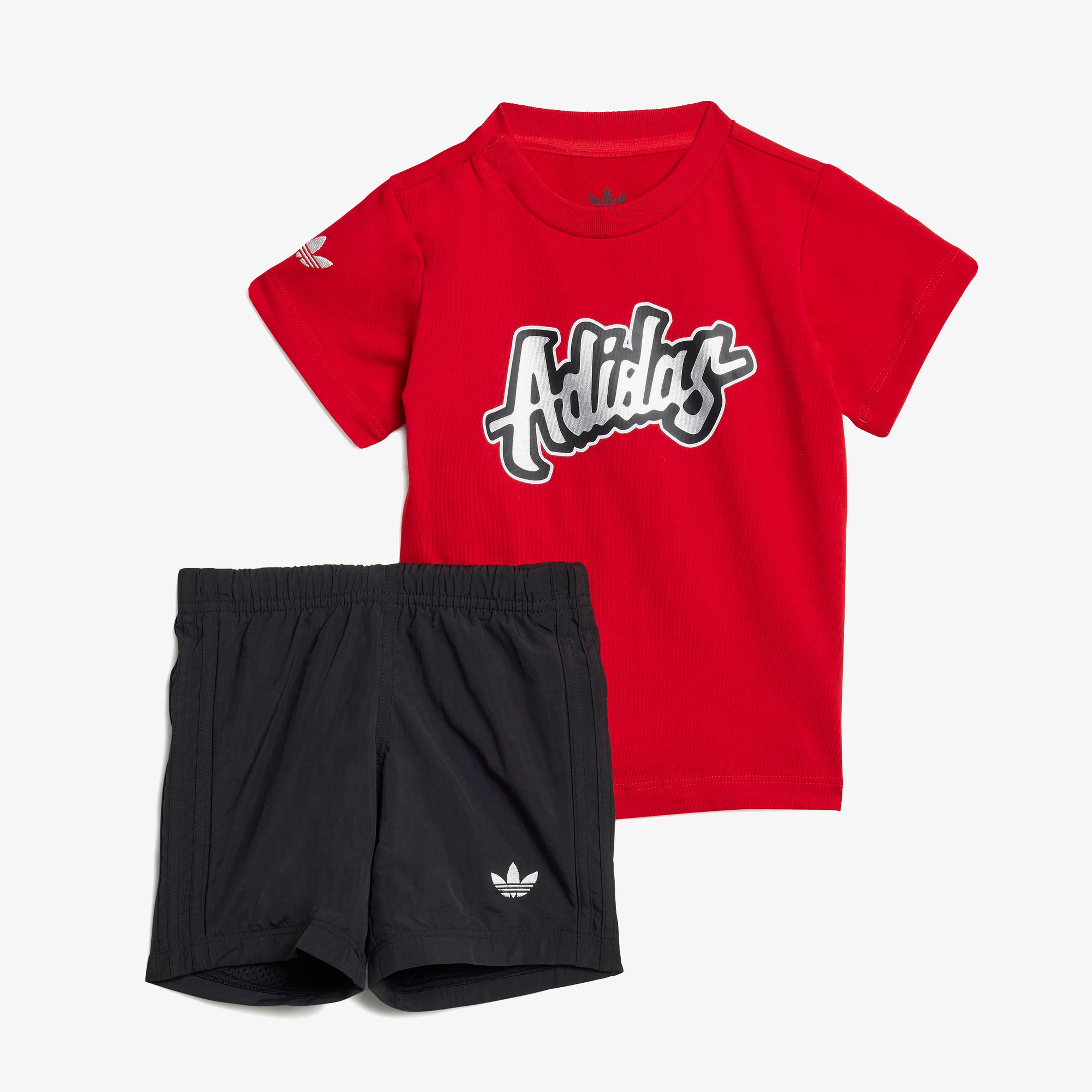 adidas Originals Bebek Kırmızı/Siyah Şort Takım