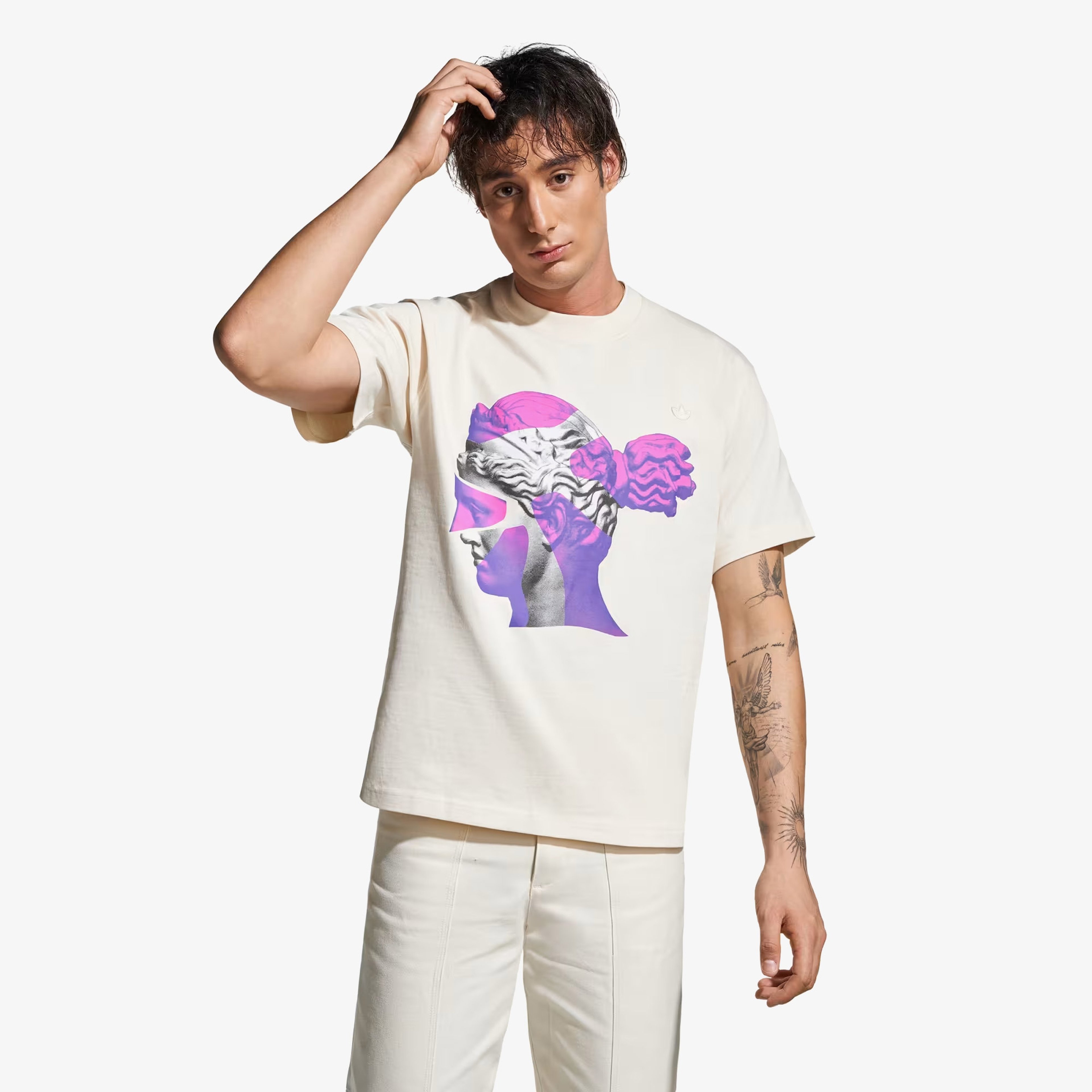 adidas Emre Yusufi Erkek Beyaz T-Shirt