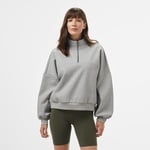 Vans Loose Mock Neck Kadın Gri Sweatshirt