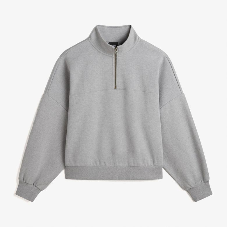Vans Loose Mock Neck Kadın Gri Sweatshirt