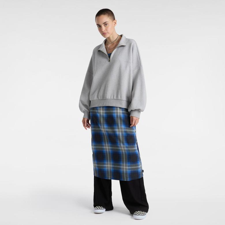 Vans Loose Mock Neck Kadın Gri Sweatshirt