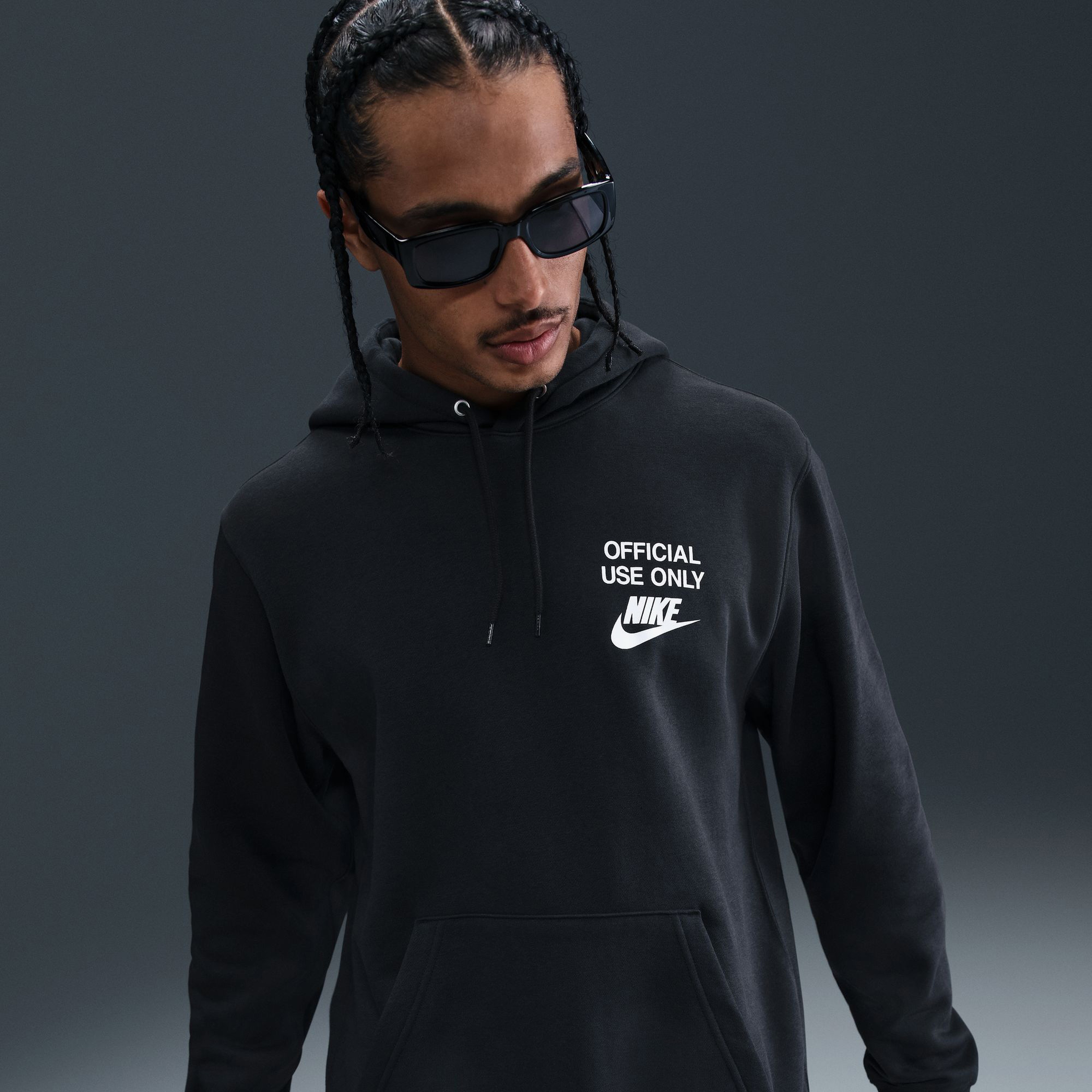 Nike Club Official Erkek Siyah Hoodie