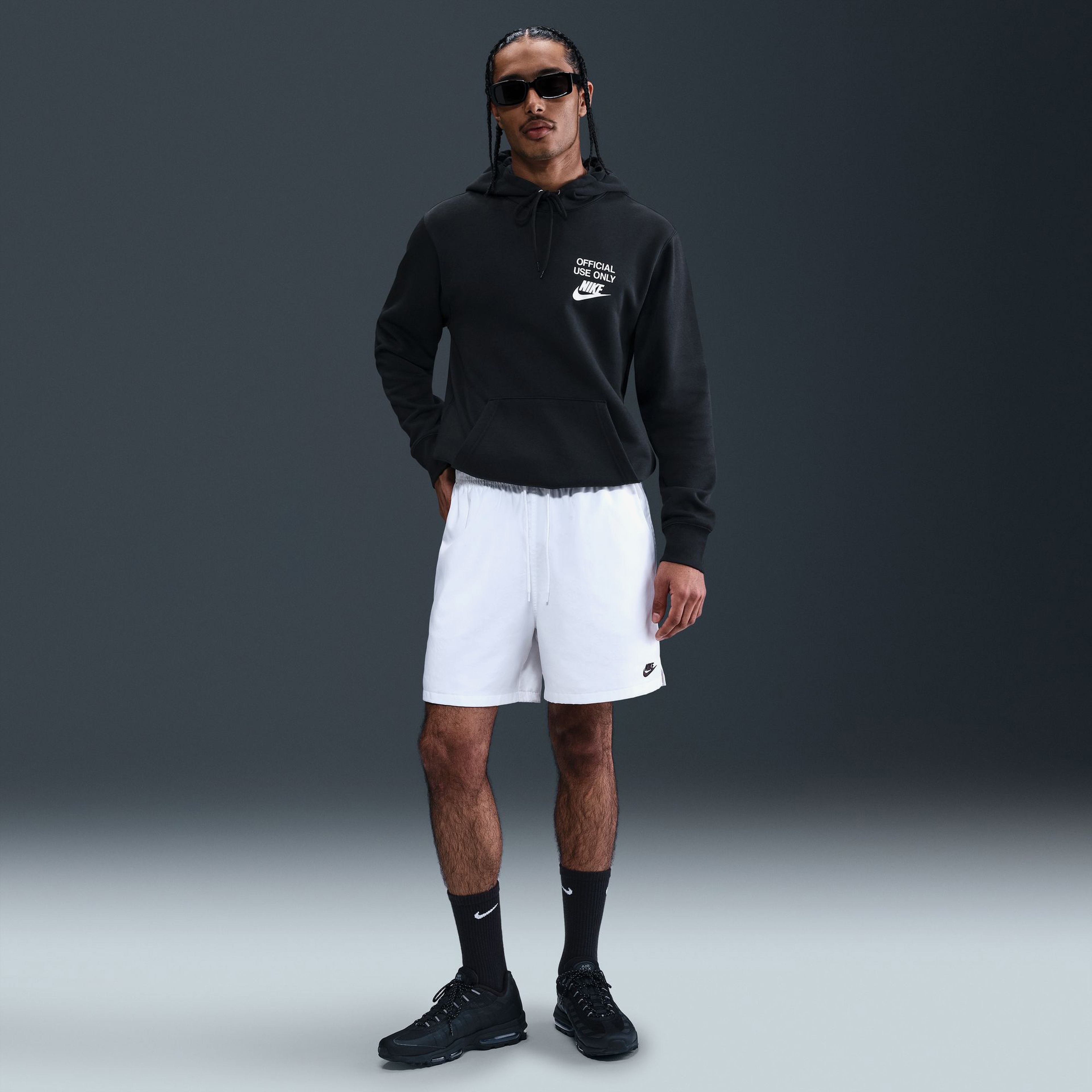 Nike Club Official Erkek Siyah Hoodie