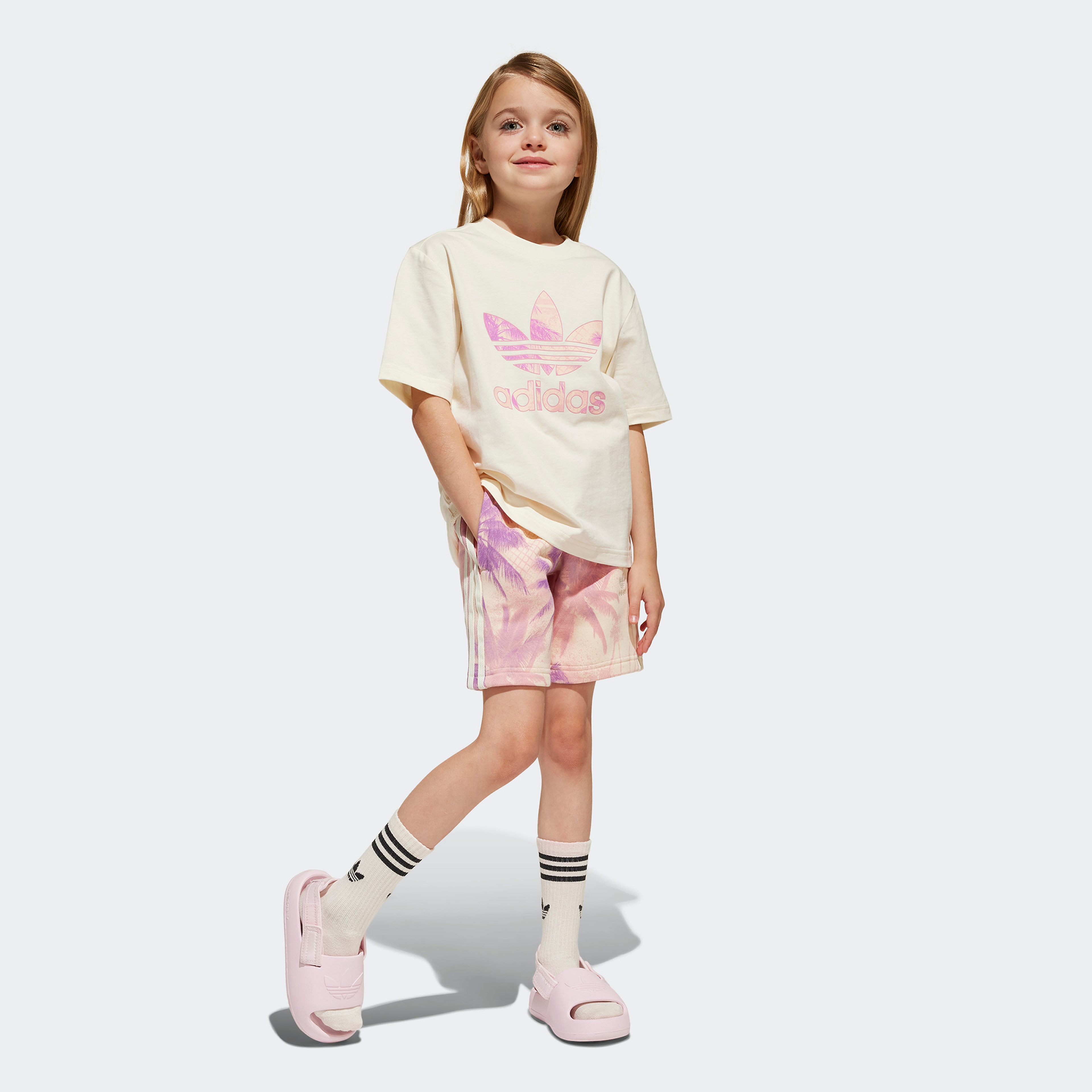 adidas Tee Bej Çocuk Şort Tişört Takımı