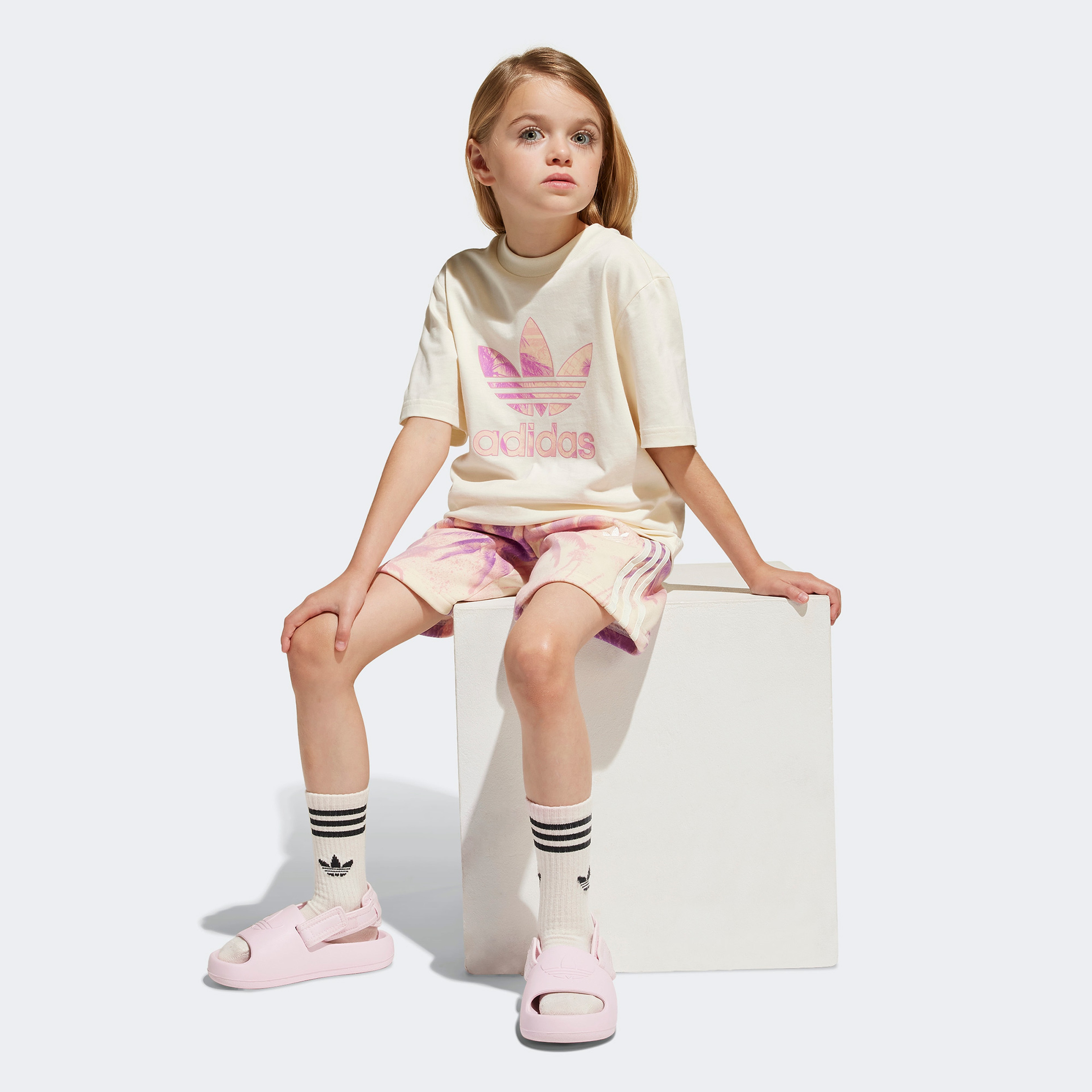adidas Tee Bej Çocuk Şort Tişört Takımı