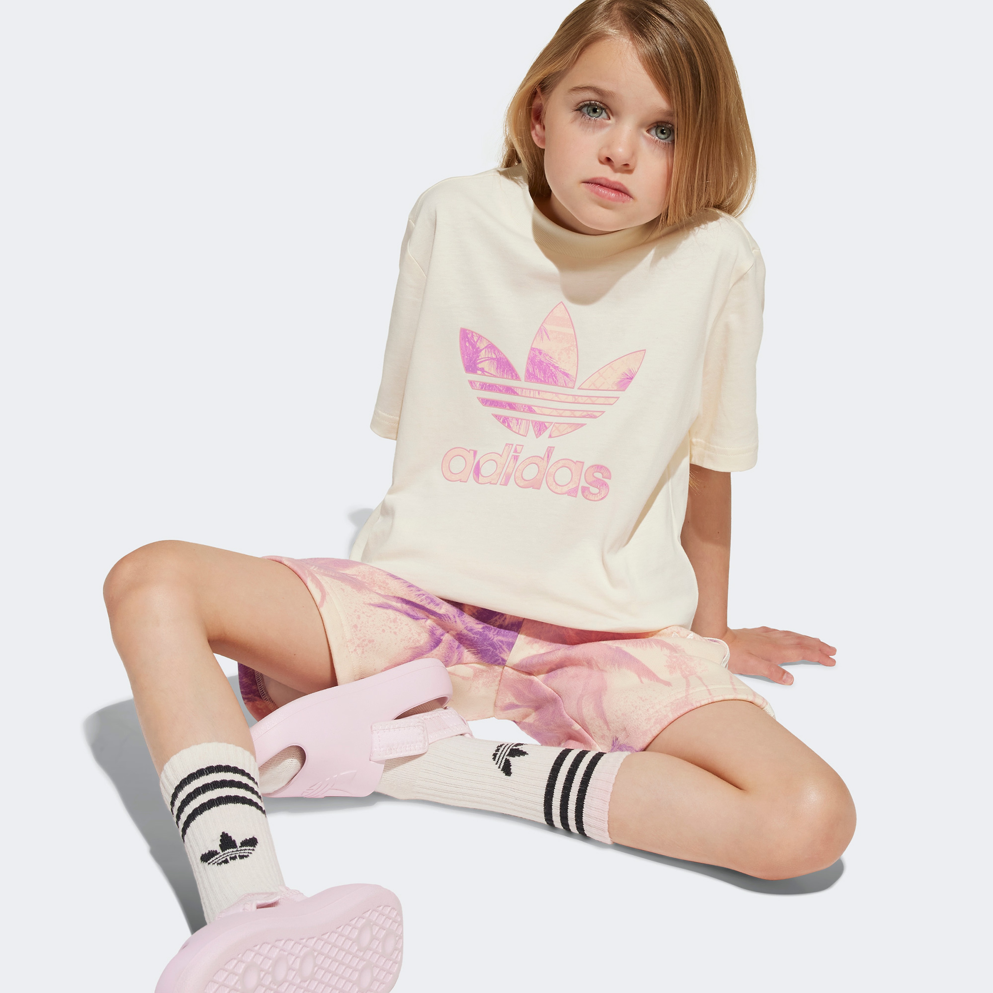 adidas Tee Bej Çocuk Şort Tişört Takımı