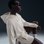 Nike Sportswear Club Fleece Cropped Kadın Bej Hoodie