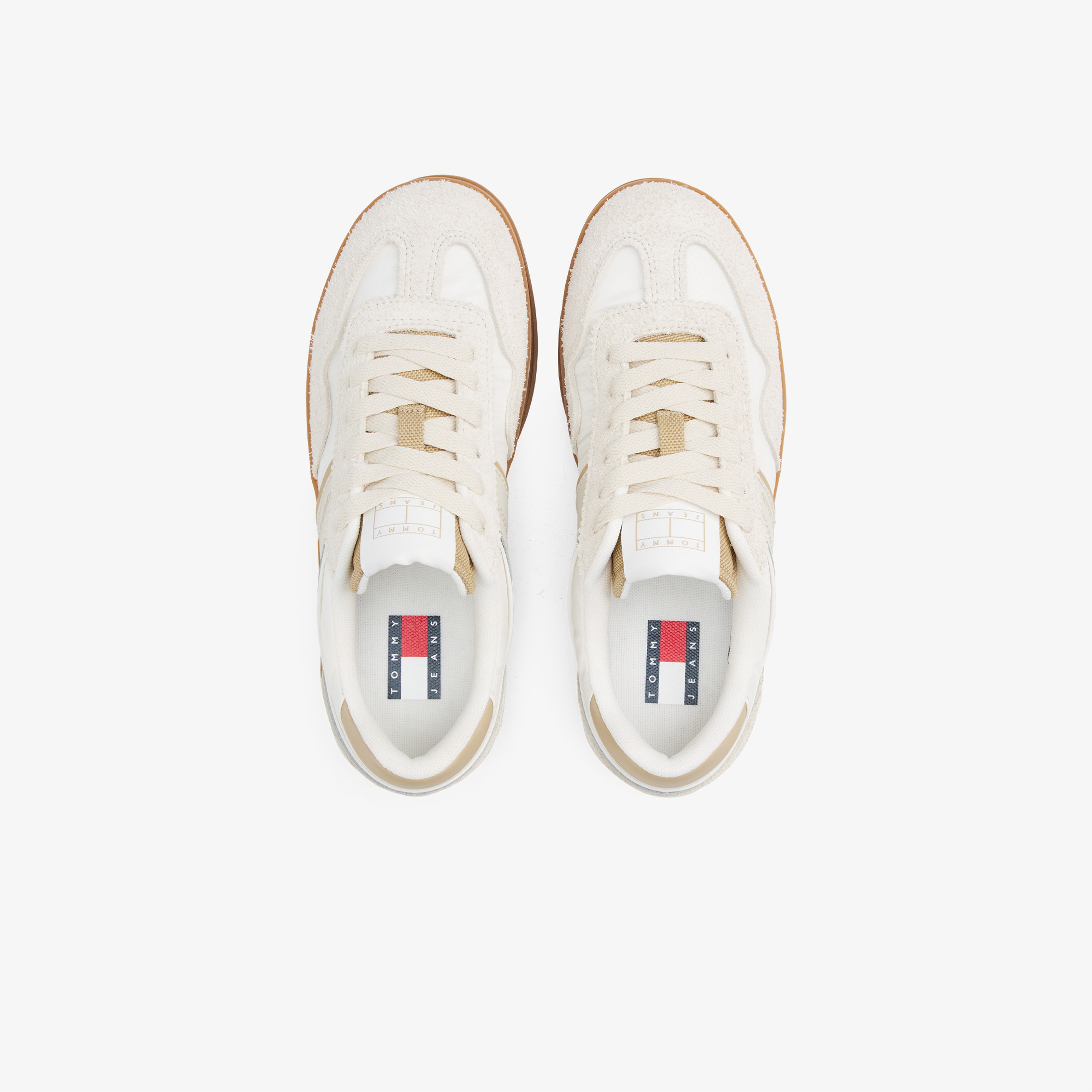 Tommy Hilfiger Greenwich Mix Media Kadın Bej Spor Ayakkabı