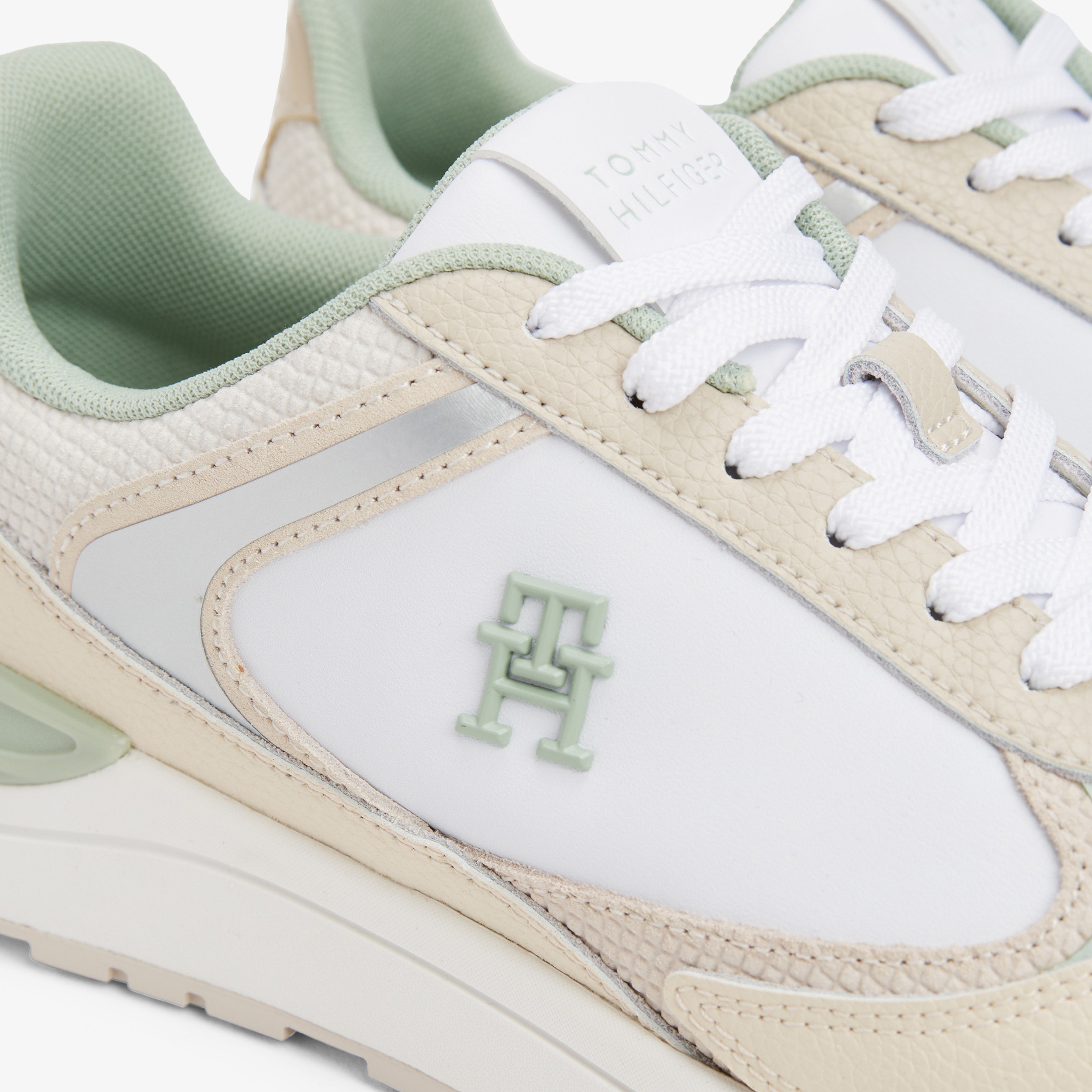 Tommy Hilfiger Leather Kadın Krem Sneaker