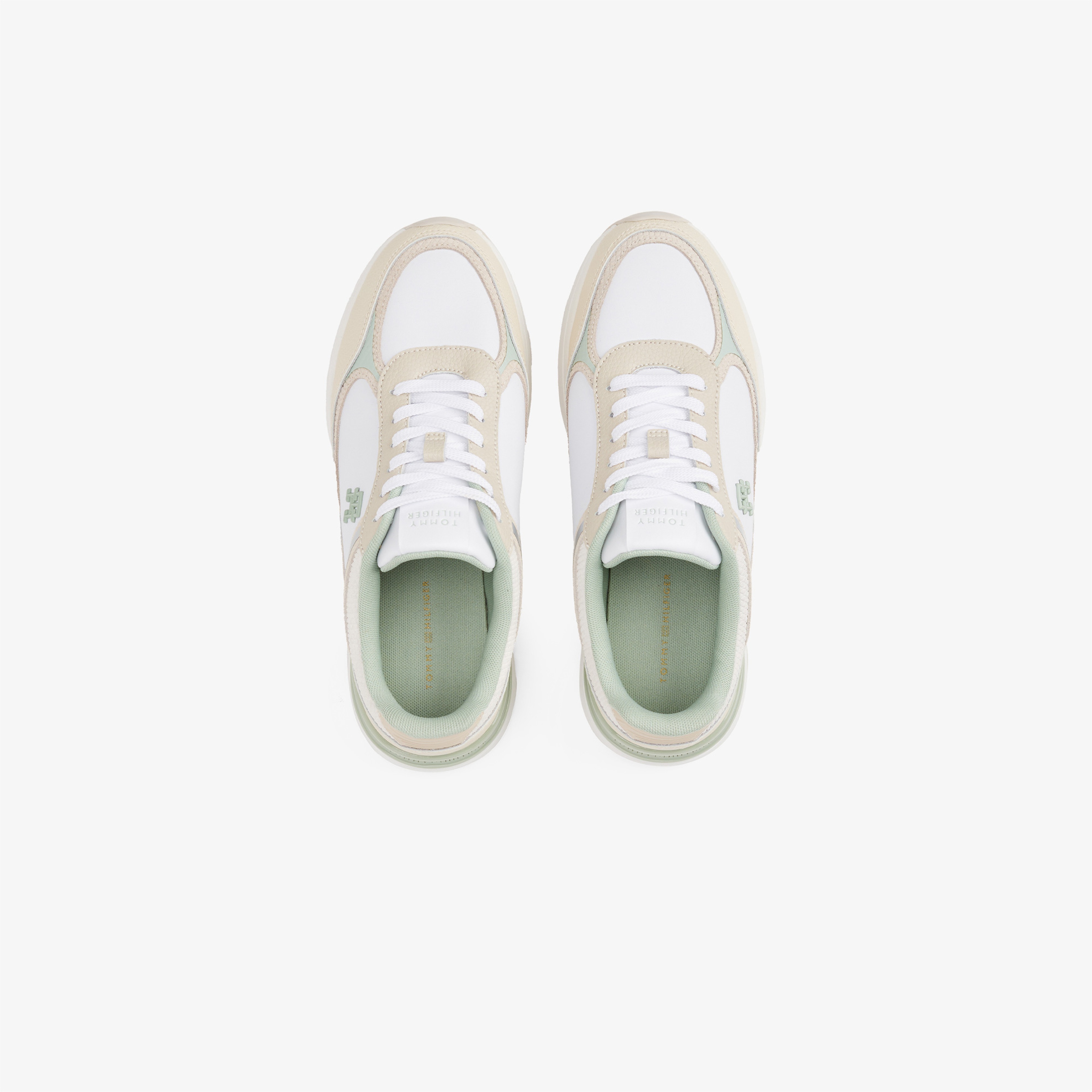 Tommy Hilfiger Leather Kadın Krem Sneaker