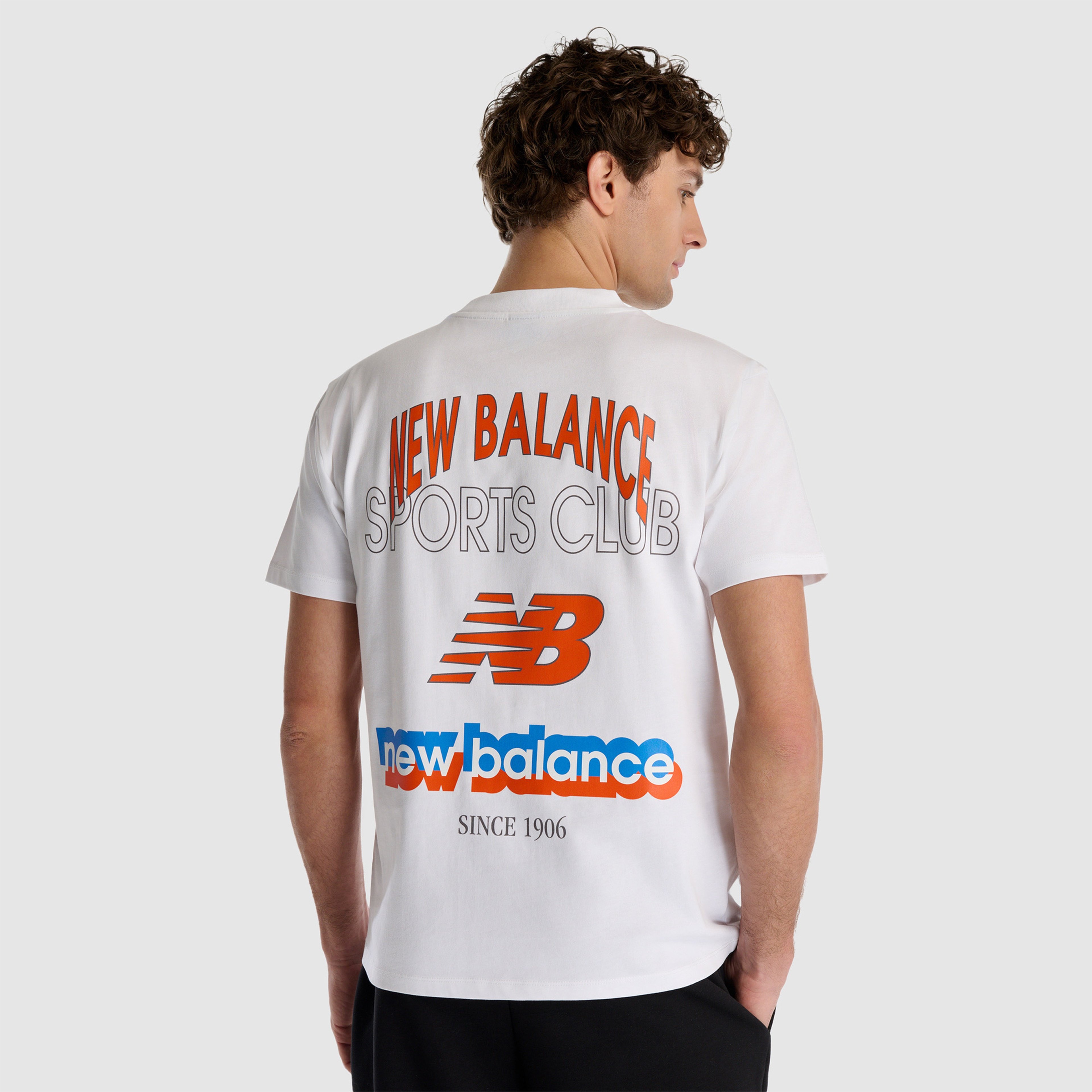 New Balance Erkek Beyaz T-Shirt