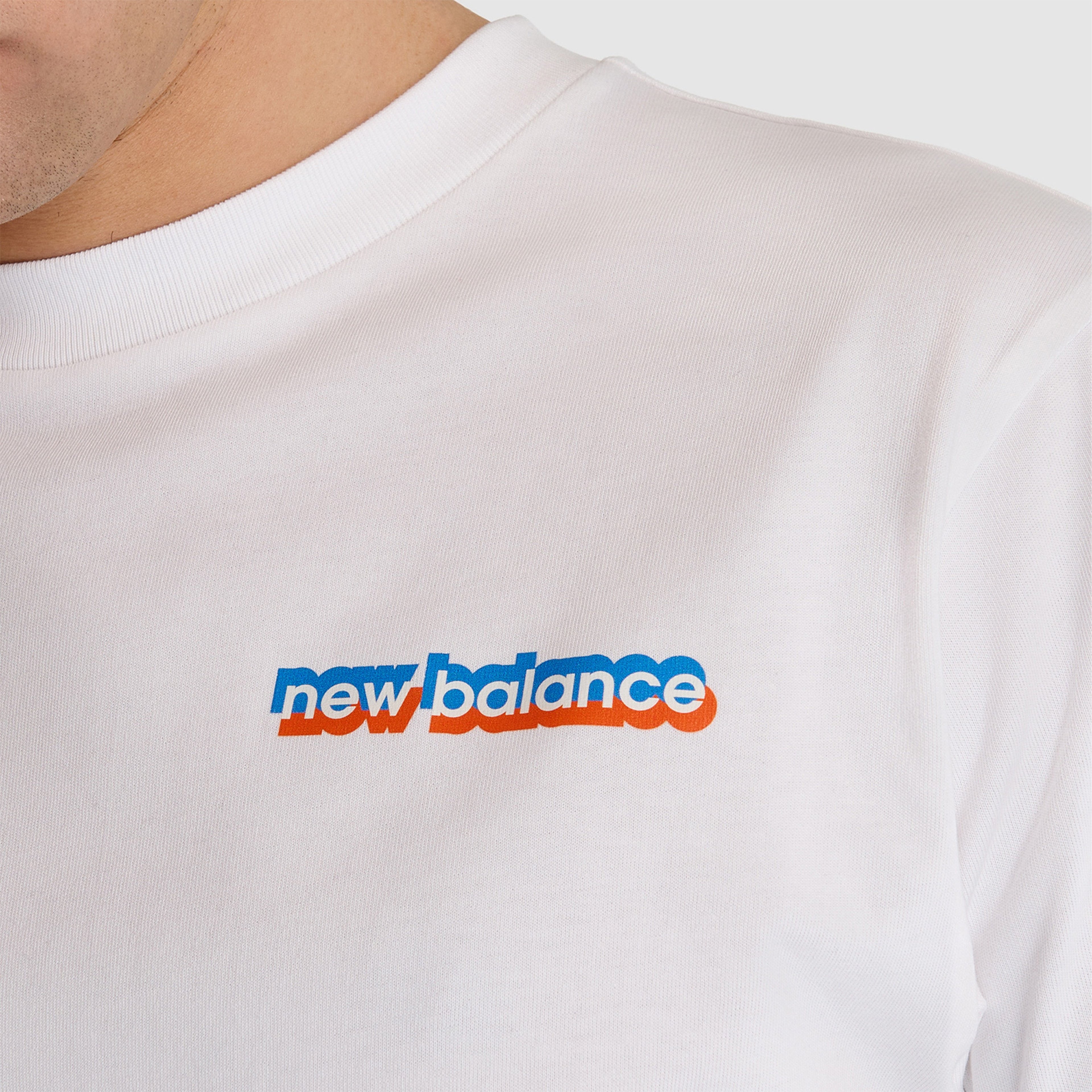 New Balance Erkek Beyaz T-Shirt