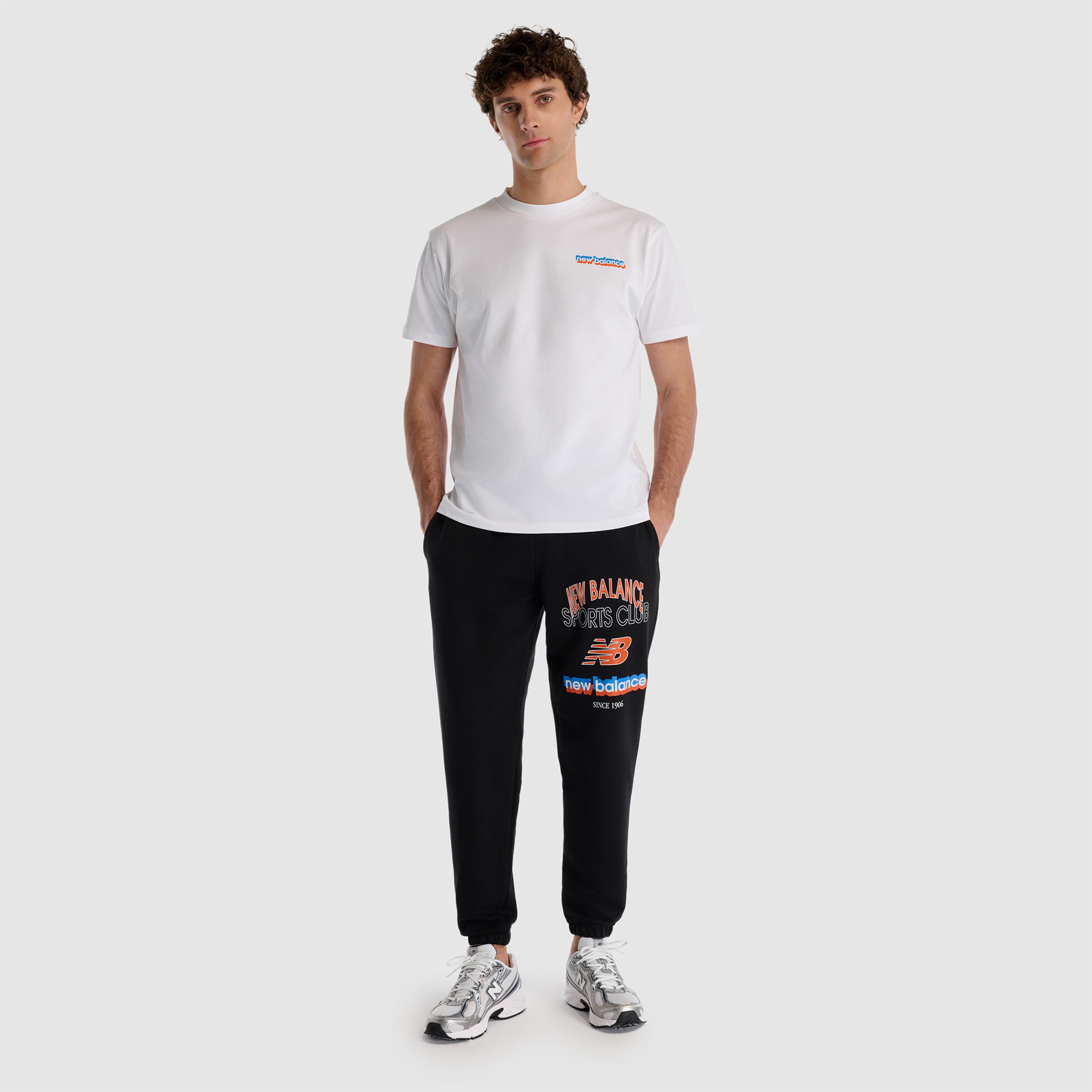 New Balance Erkek Beyaz T-Shirt