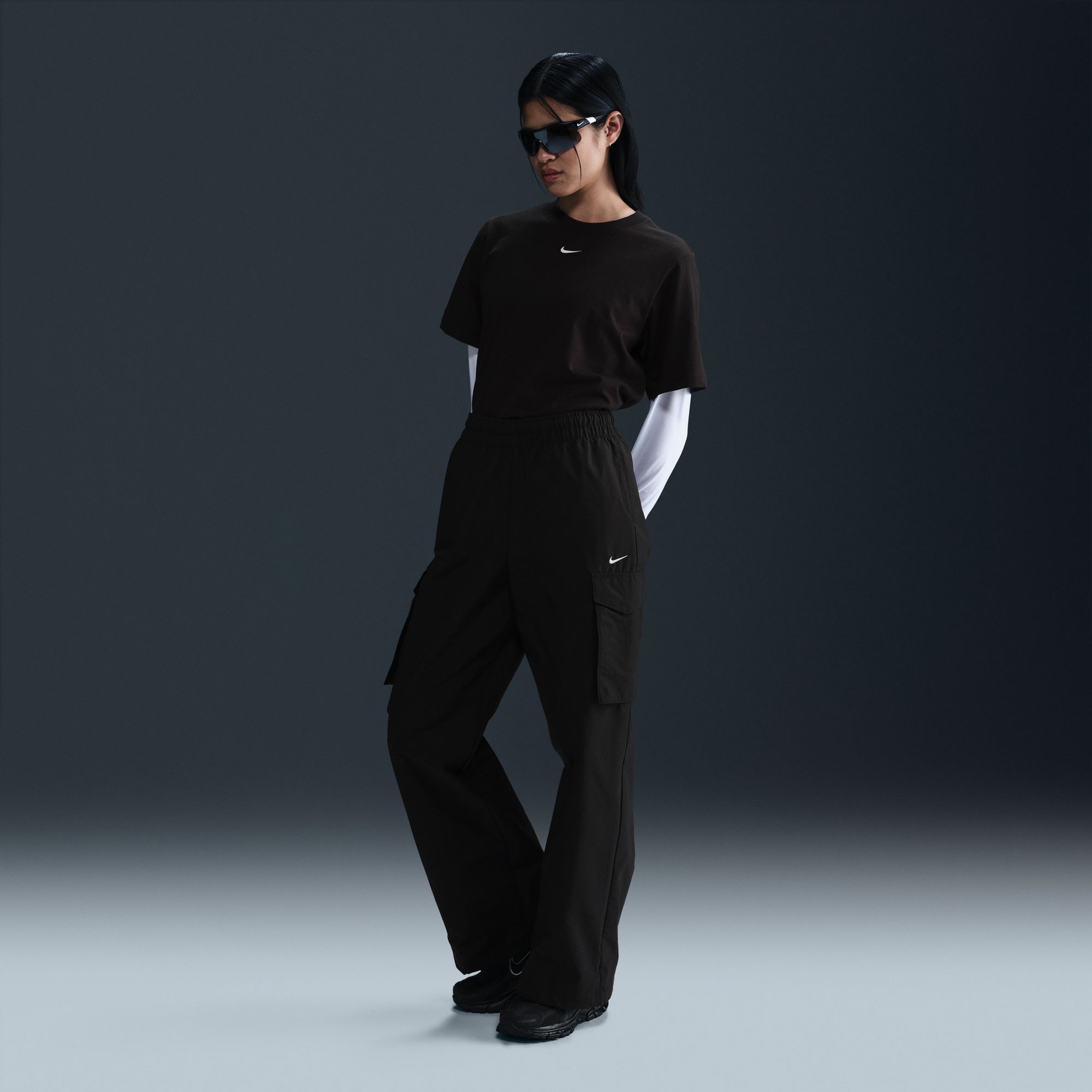 Nike Sportswear Everything Woven Kadın Siyah Eşofman Altı