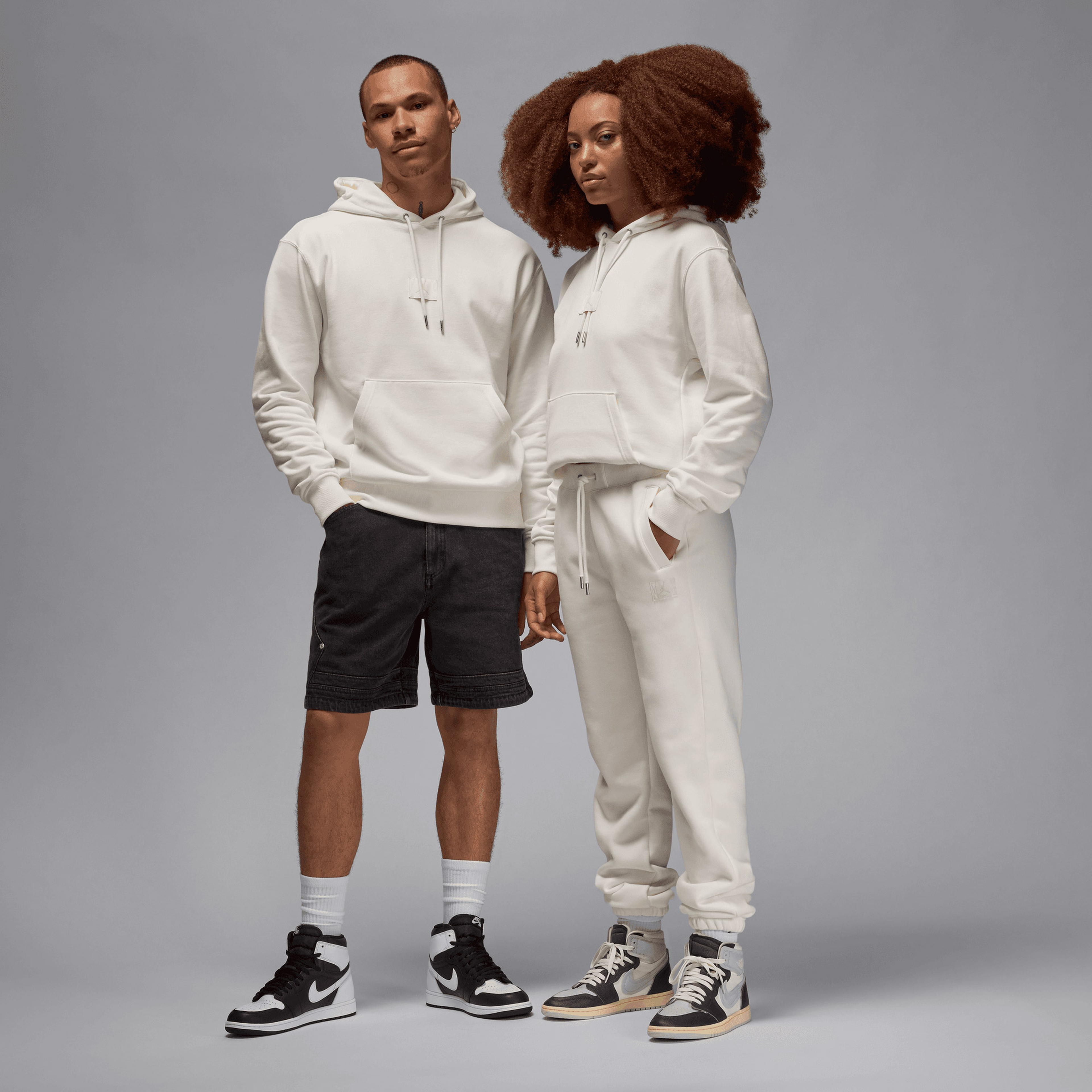 Jordan Flight Fleece Pullover Erkek Beyaz Sweatshirt