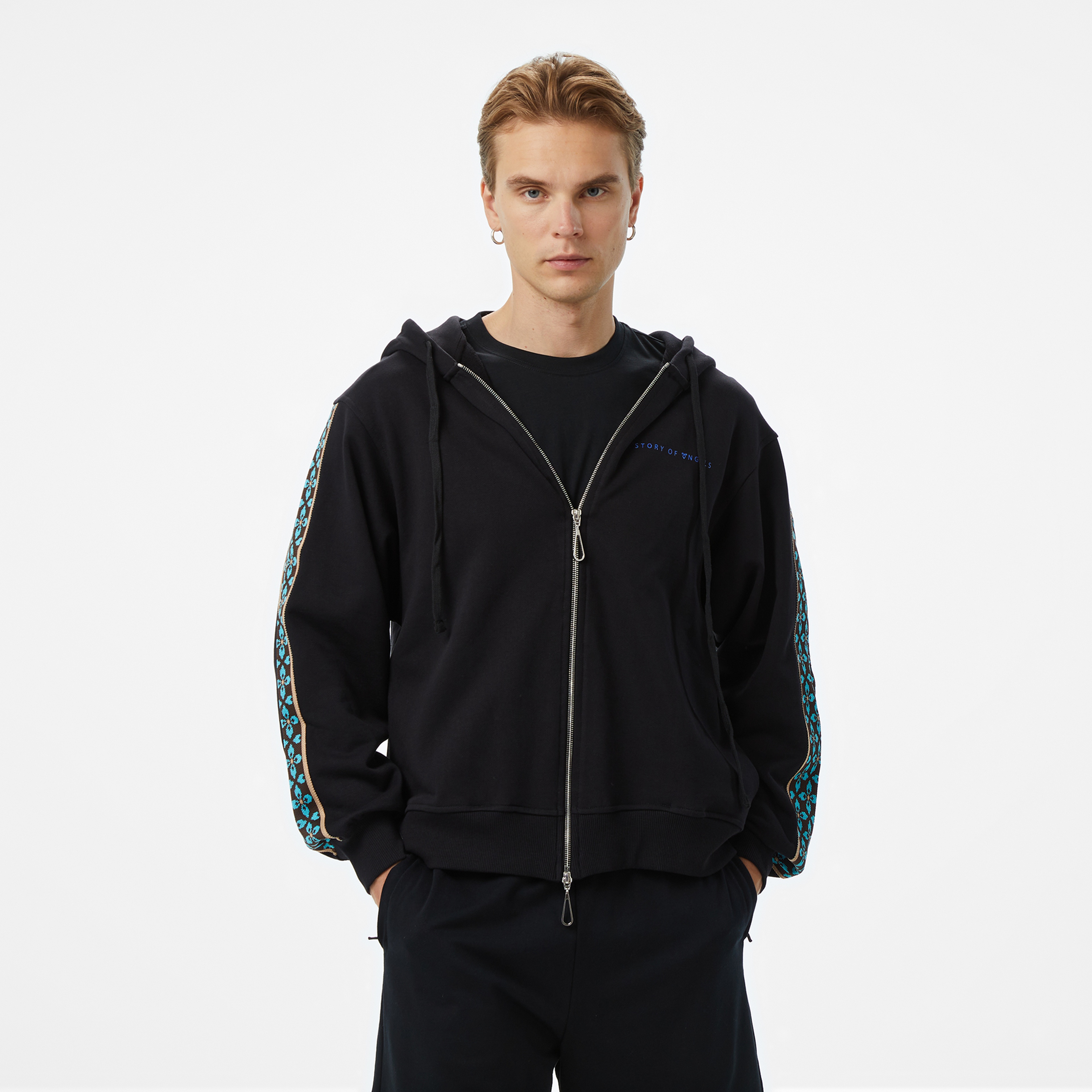 Story of Angels Dream Logo Band Erkek Siyah Sweatshirt