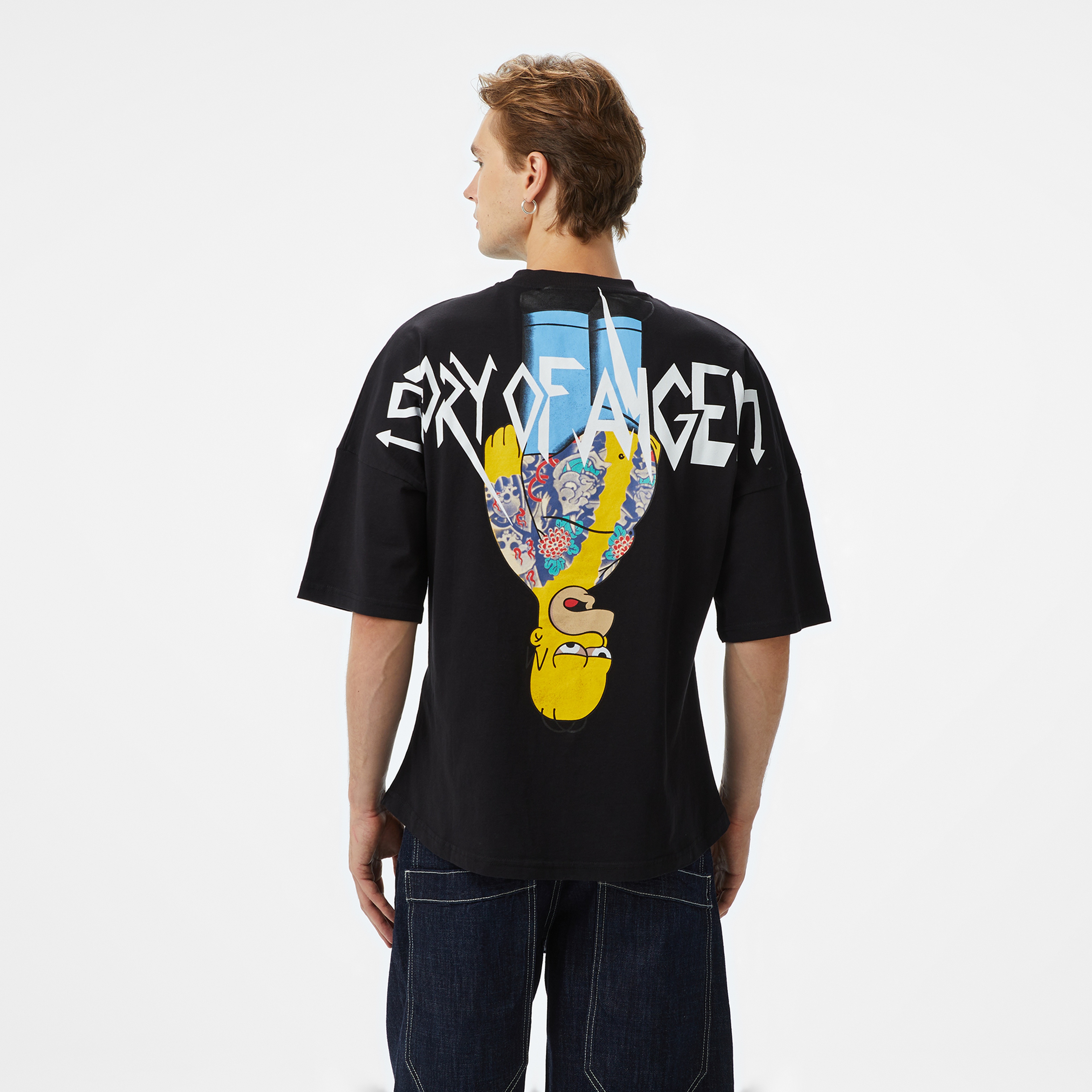 Story of Angels Ugly Yakuza Garment Washed Erkek Siyah T-Shirt