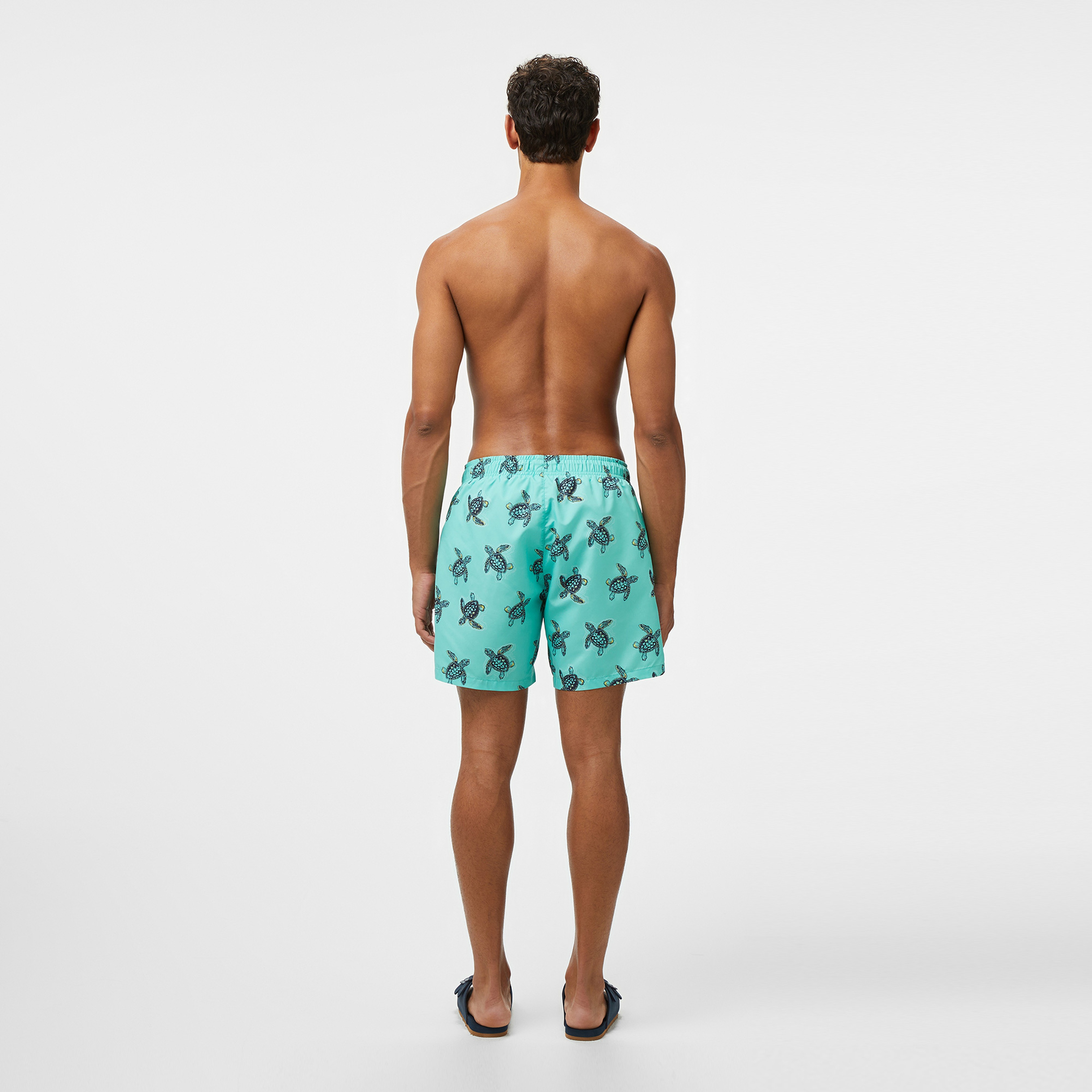 Nautica Erkek Yeşil Regular Fit Desenli Deniz Şortu