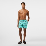 Nautica Erkek Yeşil Regular Fit Desenli Deniz Şortu