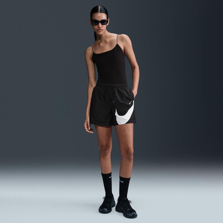 Nike Sportswear Classic Mid Rise Kadın Siyah Şort