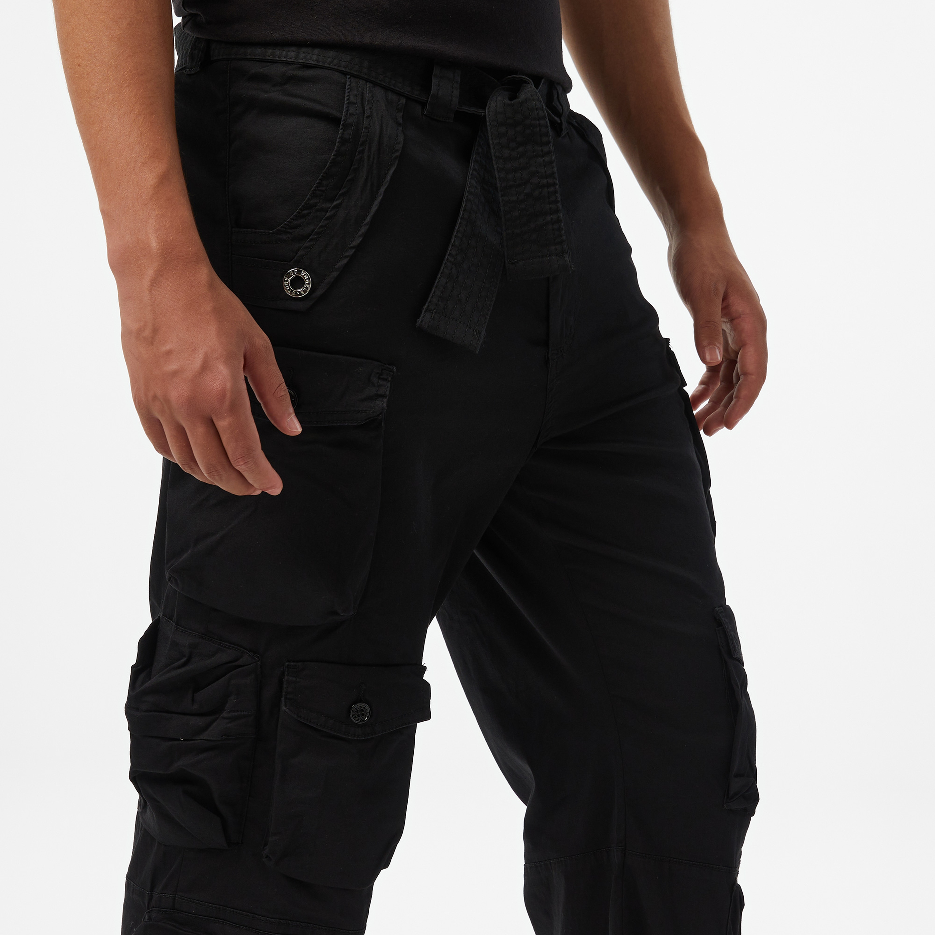 Story of Angels Dream Logo Band Cargo Unisex Siyah Eşofman Altı